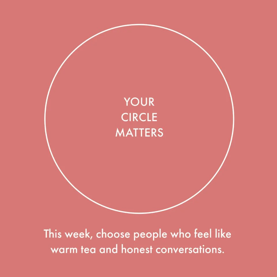 Your circle matters &mdash; especially at this time of year.⁠
⁠
The festive season has a way of amplifying everything.⁠
The ..........Joy. Longing. Old patterns. Unspoken dynamics.⁠
⁠
This is why who you sit with matters.⁠
Who you share space, food, 