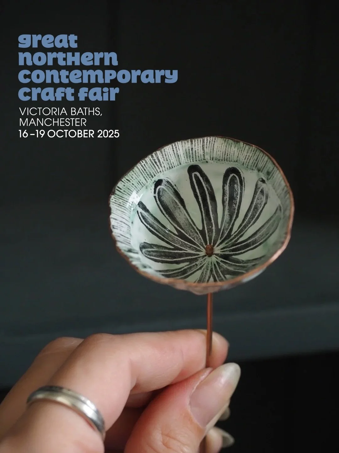 There&rsquo;s been a last minute change of plans and you can now find me at @great_northern_events next week at Victoria Baths on stand B10. 

I&rsquo;ve been busy in my workshop getting new pieces ready to show and you can see them for yourself 16th