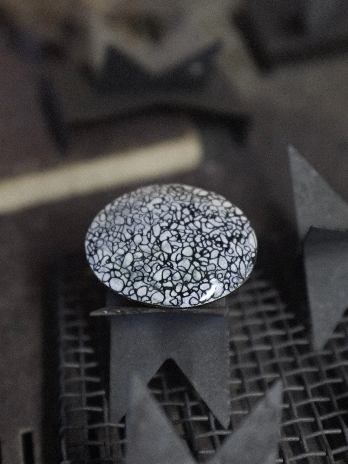 I had my first enamelling session of the year yesterday infront of my kiln in the chilly garage. Started early whilst the sun was still coming up and it felt so good to get back to it, like seeing a friend I hadn&rsquo;t seen for a while. 

It&rsquo;