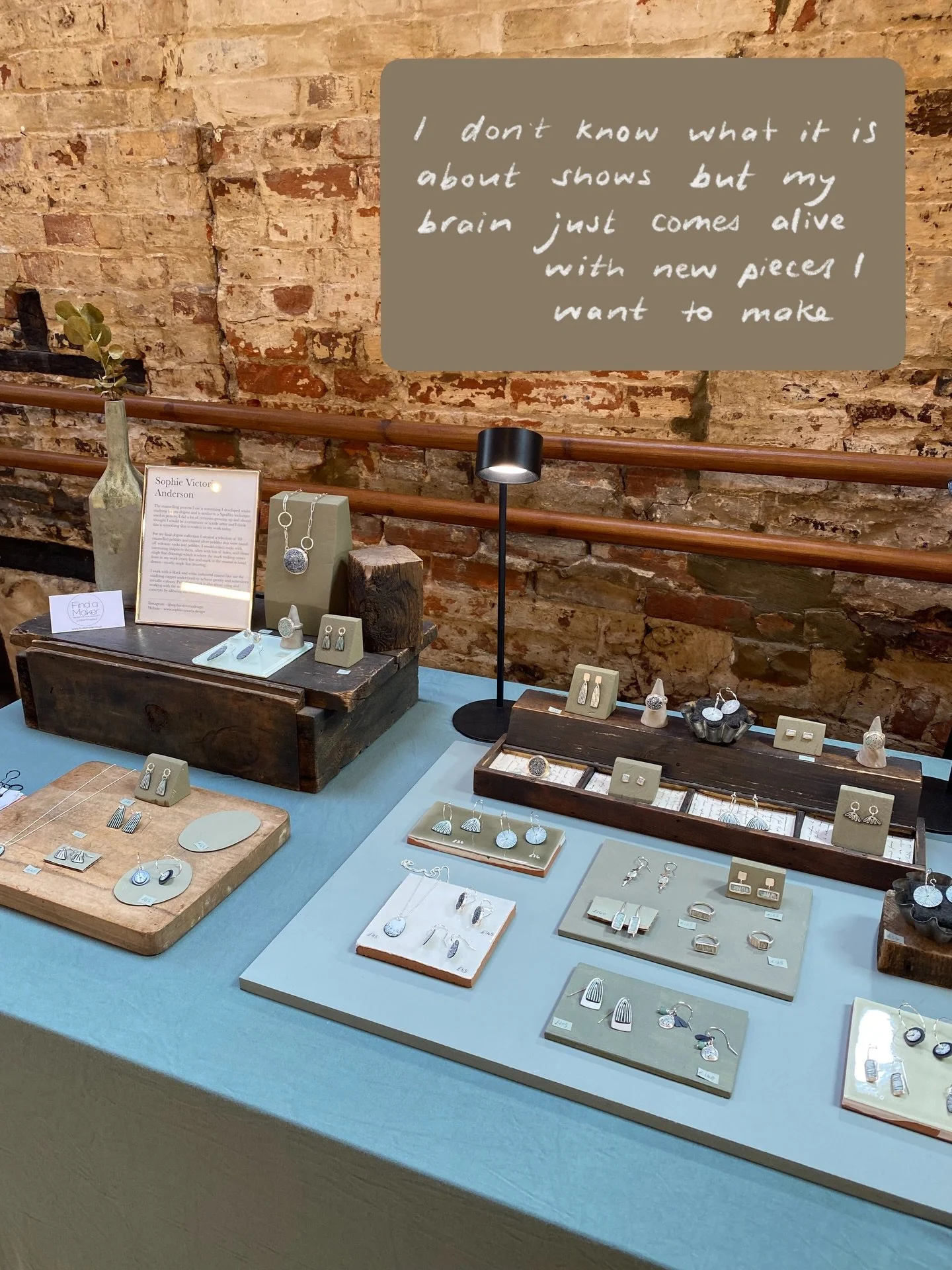 I&rsquo;m back from the first show of the season @farnhammaltingscraft last weekend, with a head brimming full of ideas of pieces I want to make, but first I must get on with my list of commissions and pieces for stockists! 

Thanks to Jo and the tea
