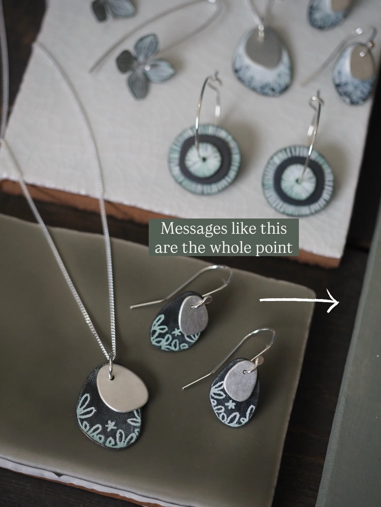 Swipe to read the loveliest message I received yesterday. I love hearing about where my jewellery is going or why people feel connected to it! 🐚