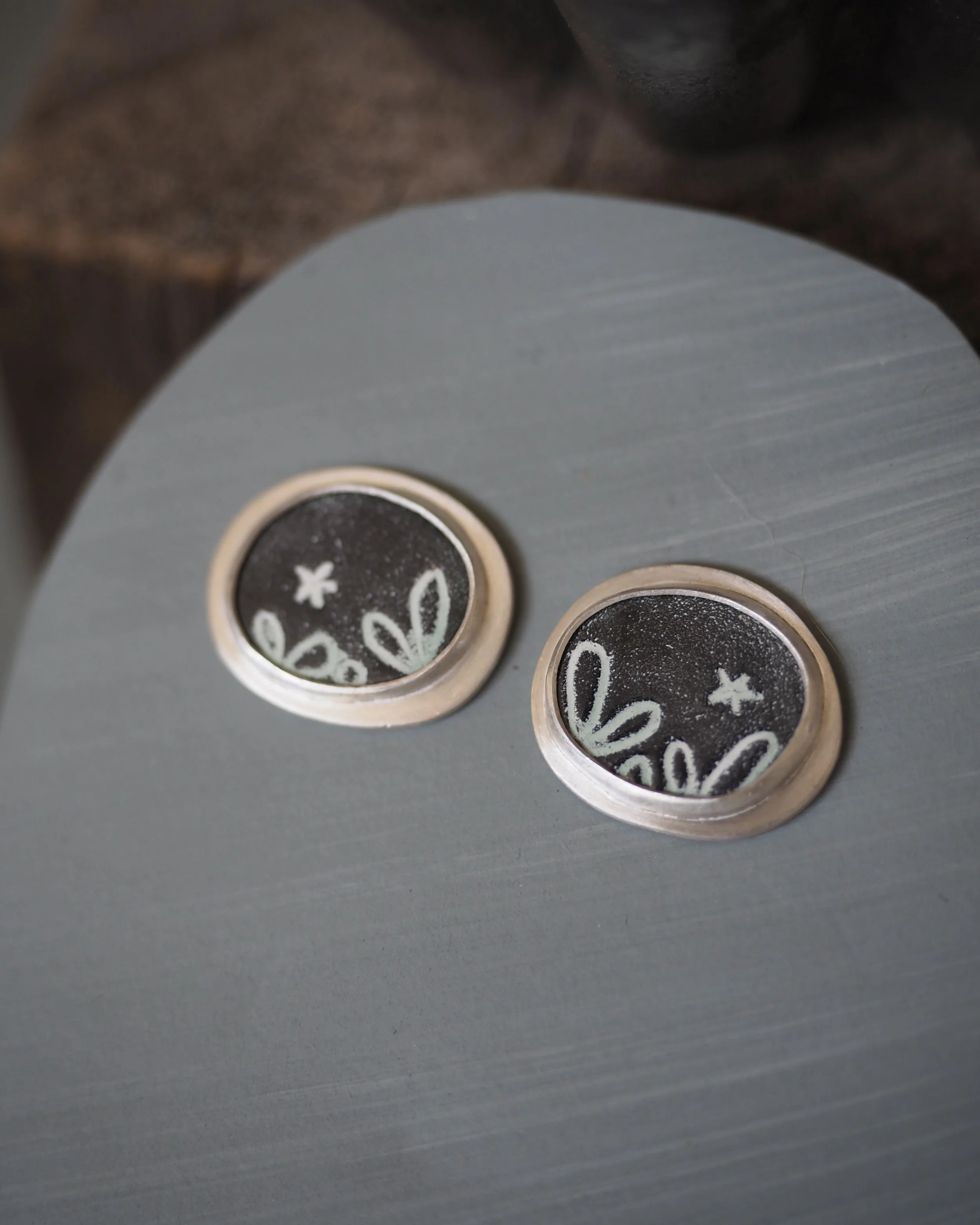 Sophie Victoria Anderson flat enamel studs 2.JPG