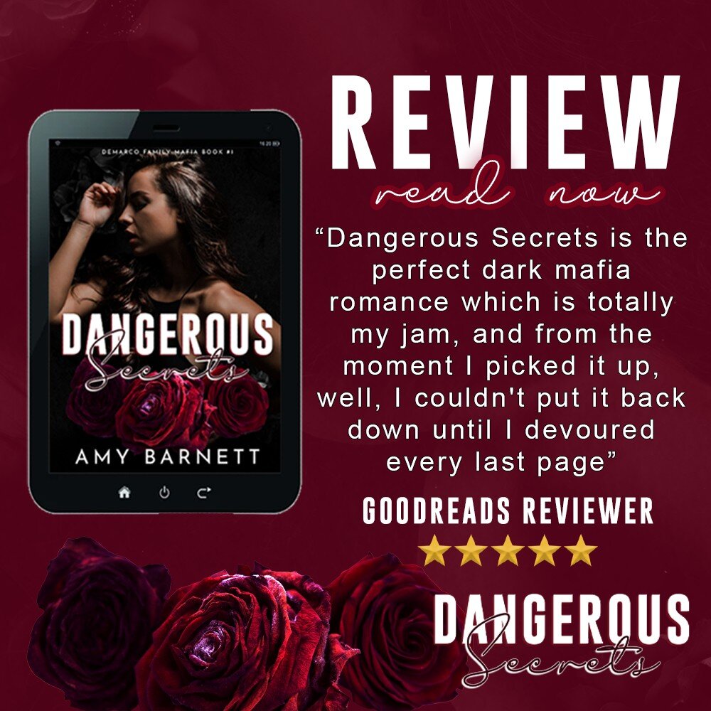 &quot;Dangerous Secrets is the perfect dark mafia romance which is totally my jam, and from the moment I picked it up, well, I couldn't put it back down until I devoured every last page&quot; - Goodreads Reviewer

.....
#dangeroussecrets #amybarnetta