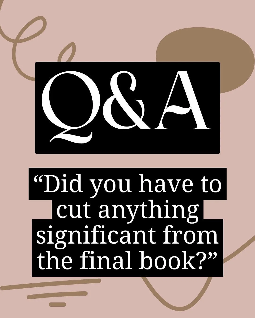 There&rsquo;s always lots on the cutting room floor. Including an opening chapter I was so confident would make it into the book that I made teasers for it. It never made it into the book. 

#authorbehindthescenes #authorqanda