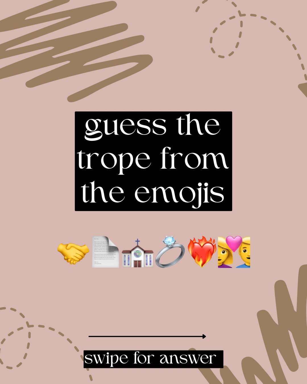 Guess the trope from the emojis!

#emojipictionary #emojichallenge #gamestagram