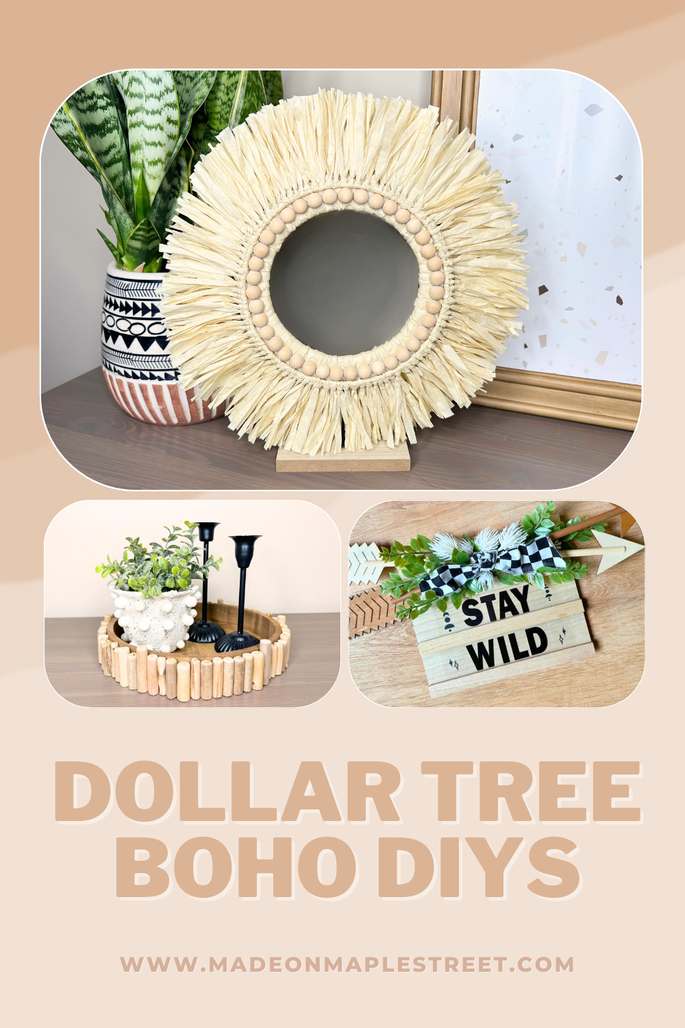 Dollar Tree Boho DIYs — Made on Maple Street
