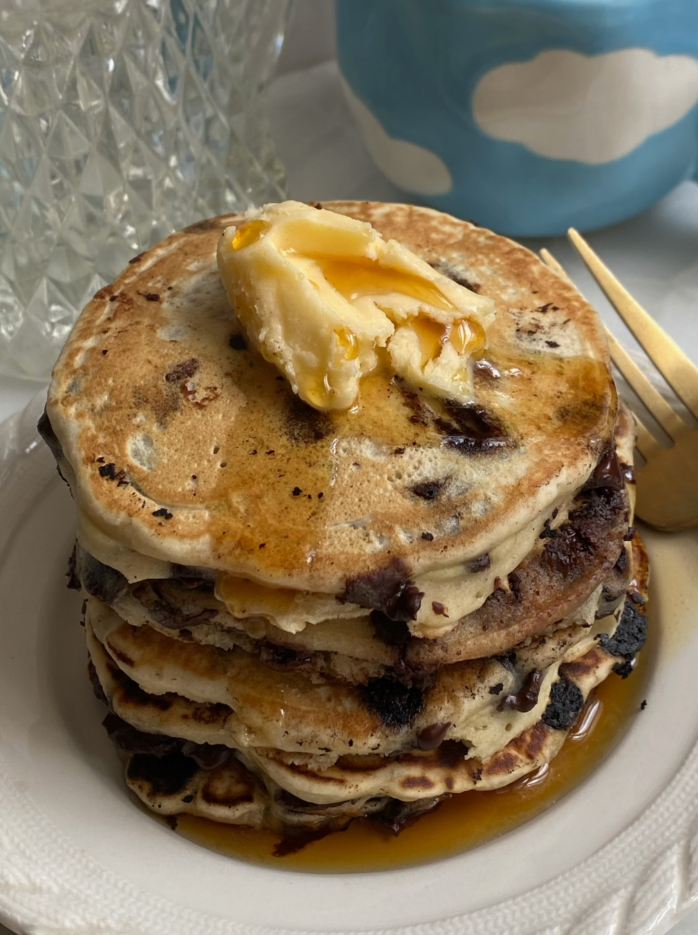 Vegan Chocolate Chip Pancakes