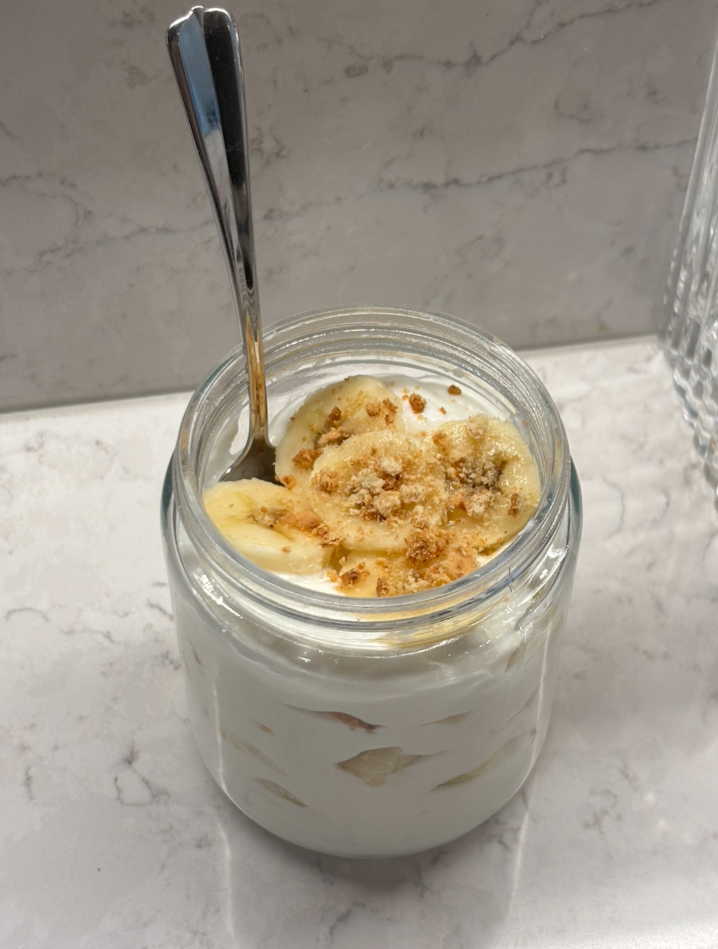 Cottage Cheese Banana Cheesecake Cups