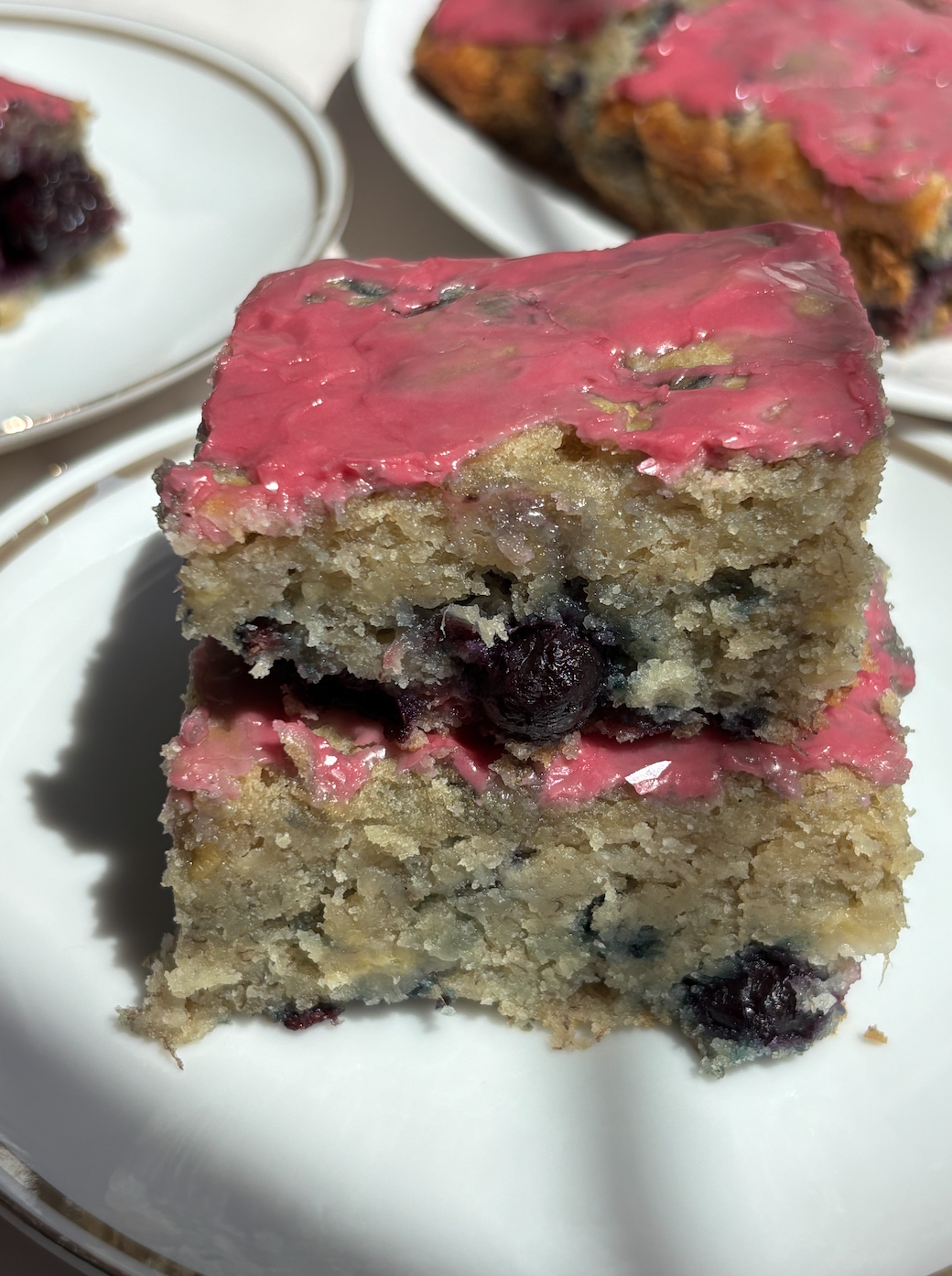 Blueberry Banana Cake Bars
