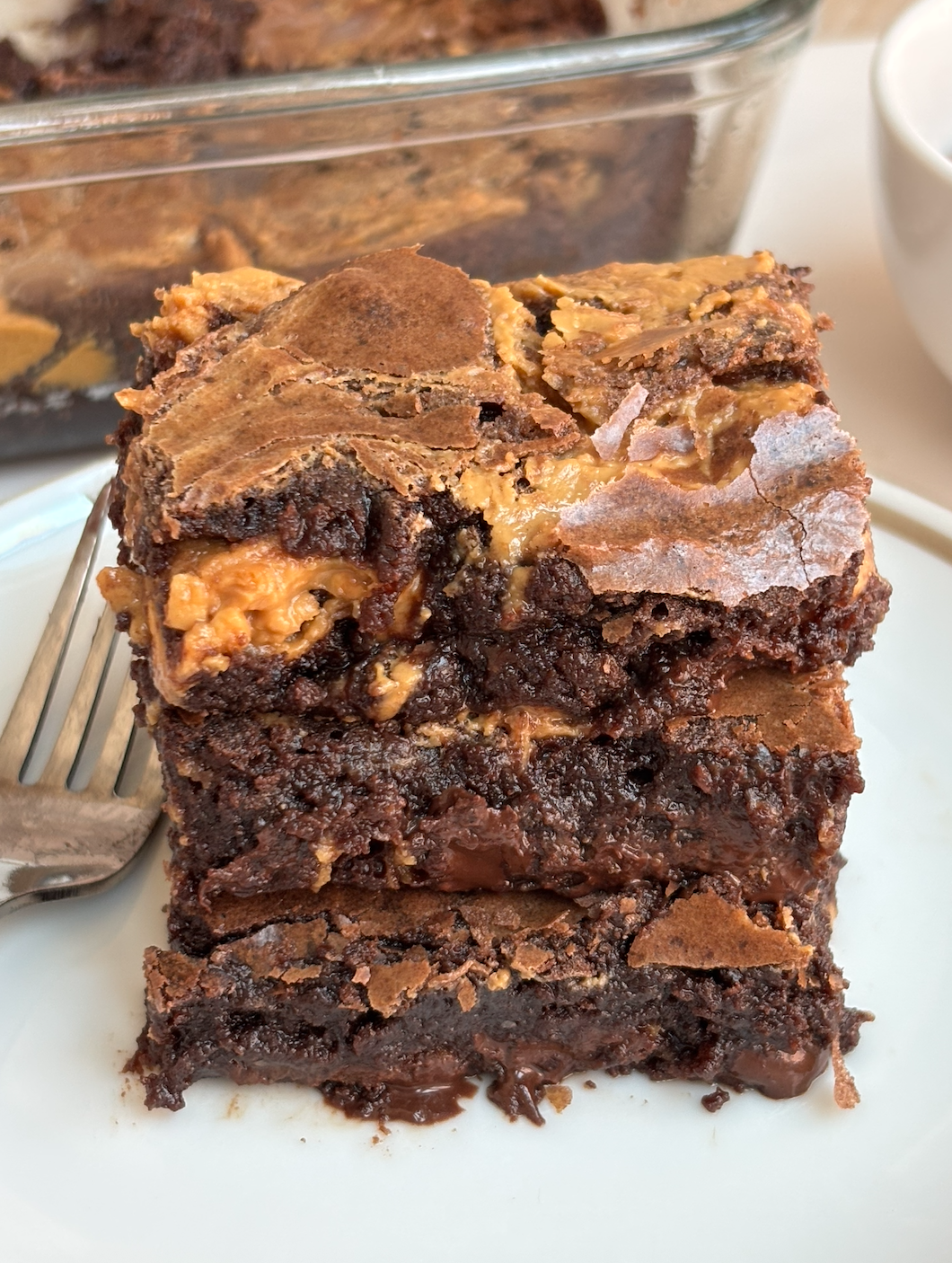 Peanut Butter Stuffed Brownies