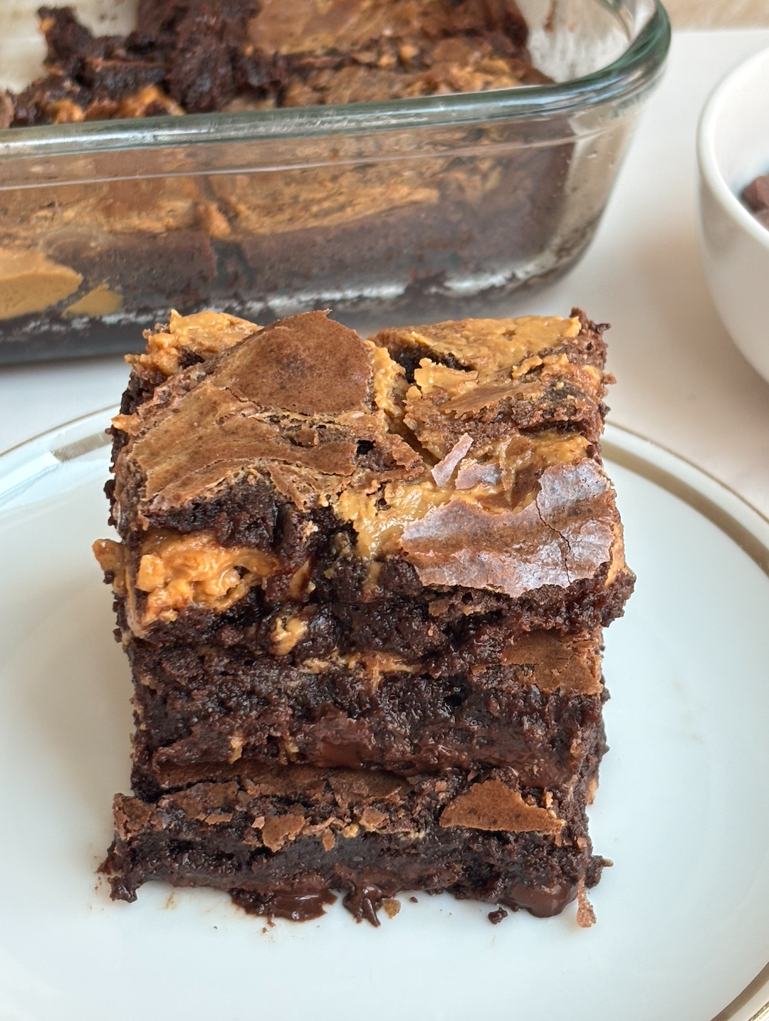 Peanut Butter Stuffed Brownies