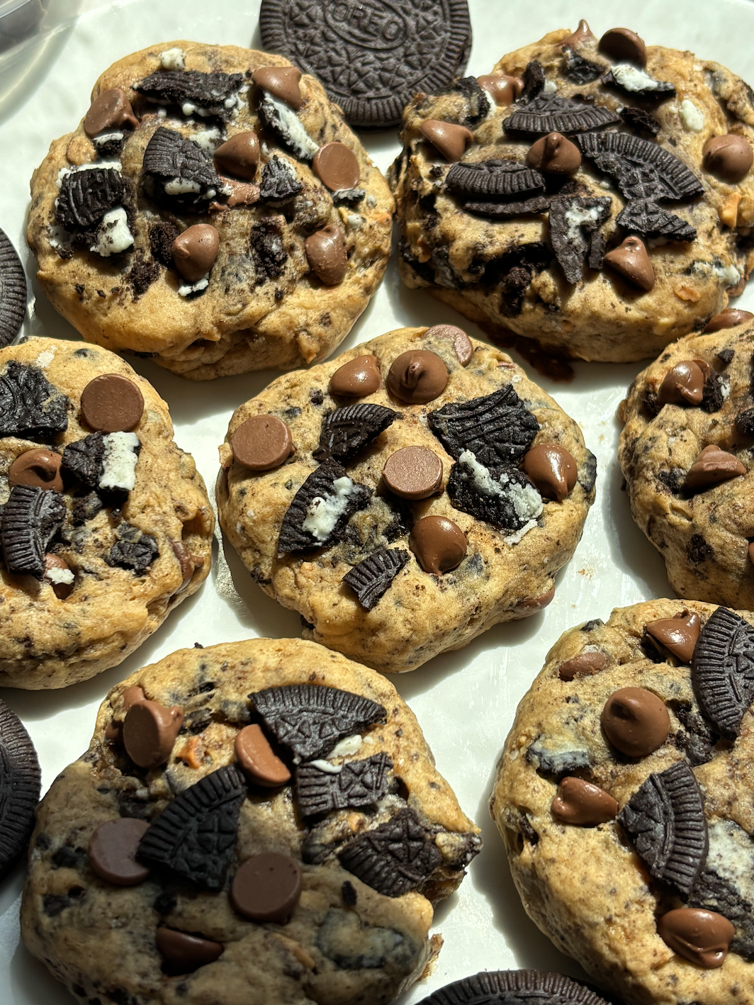 Peanut Butter Oreo Banana Cookies