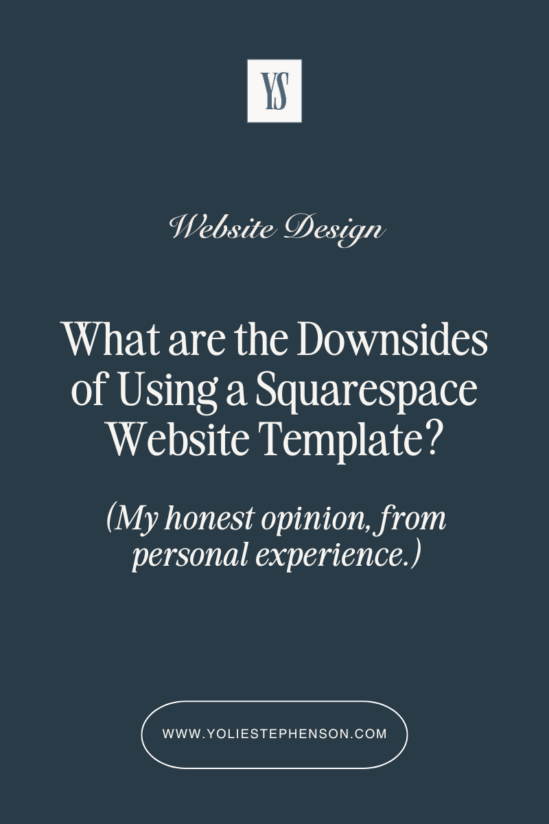 The limitations of using a pre-made Squarespace website template in your business. (And a solution.)