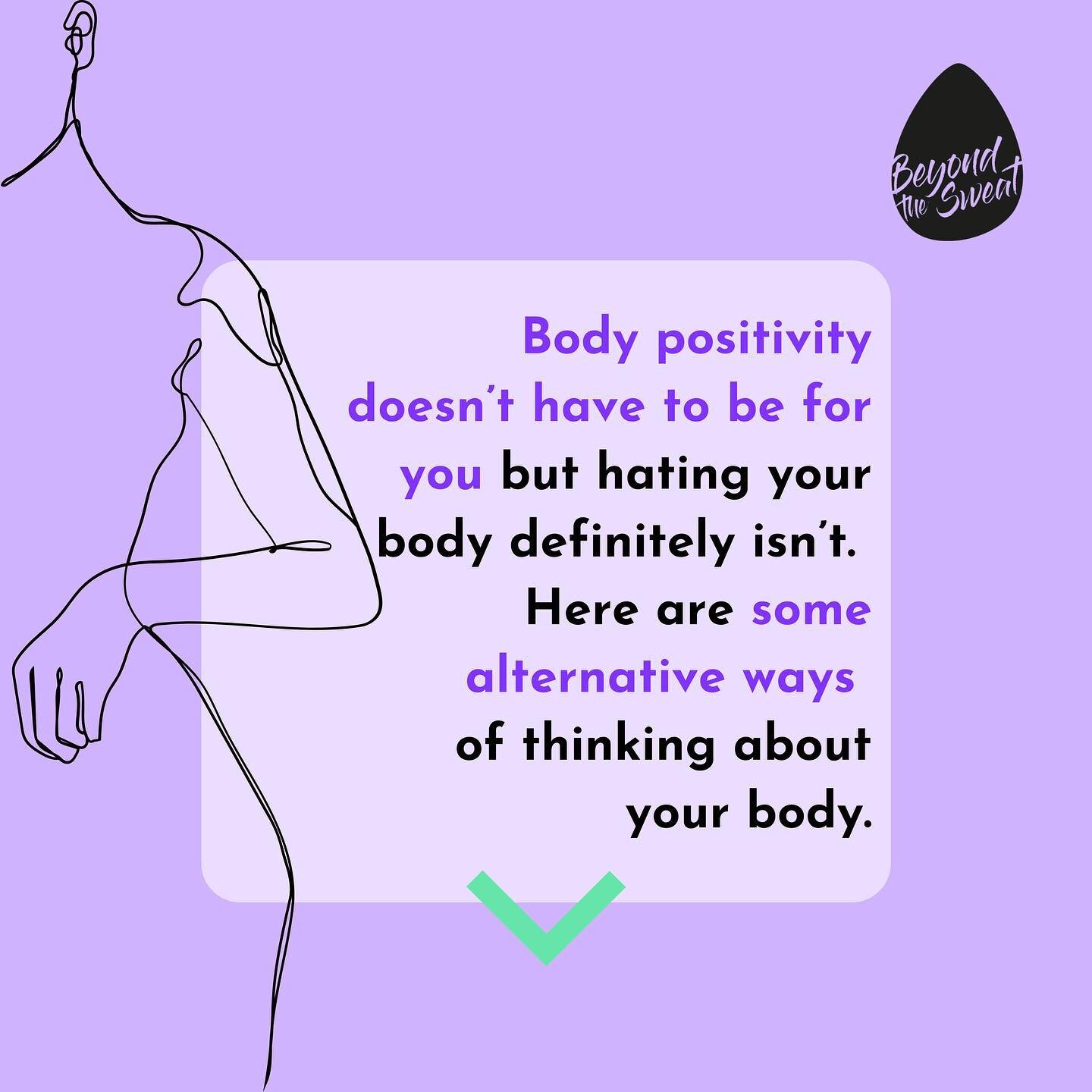 Often, people are resistant to working on body image because &quot;I'm just not ready to love the body I'm in yet&quot;.

Guess what - that's okay!
You don't have to.

But what a lot of people still want is for negative thoughts about their body to t