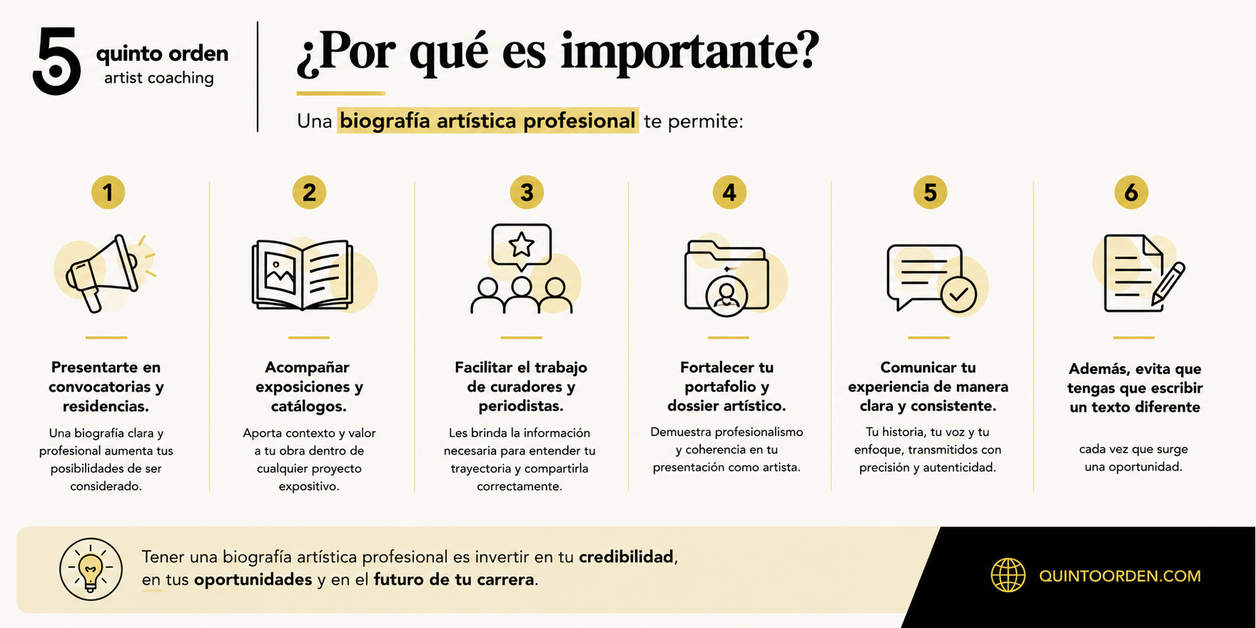 ¿Por qué es importante una biografía artística profesional_Quinto Orden