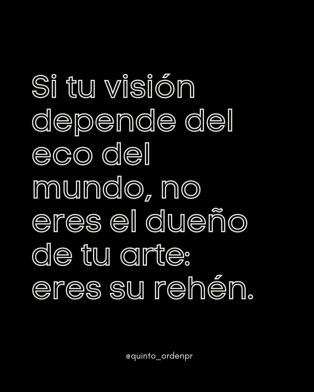 El problema de vivir pendiente del &ldquo;like&rdquo; o del comentario es que terminas haciendo cosas para los dem&aacute;s y no para ti. Si tu humor y tus ganas de crear dependen de c&oacute;mo amanezca el p&uacute;blico, estas haciendo algo mal. Al