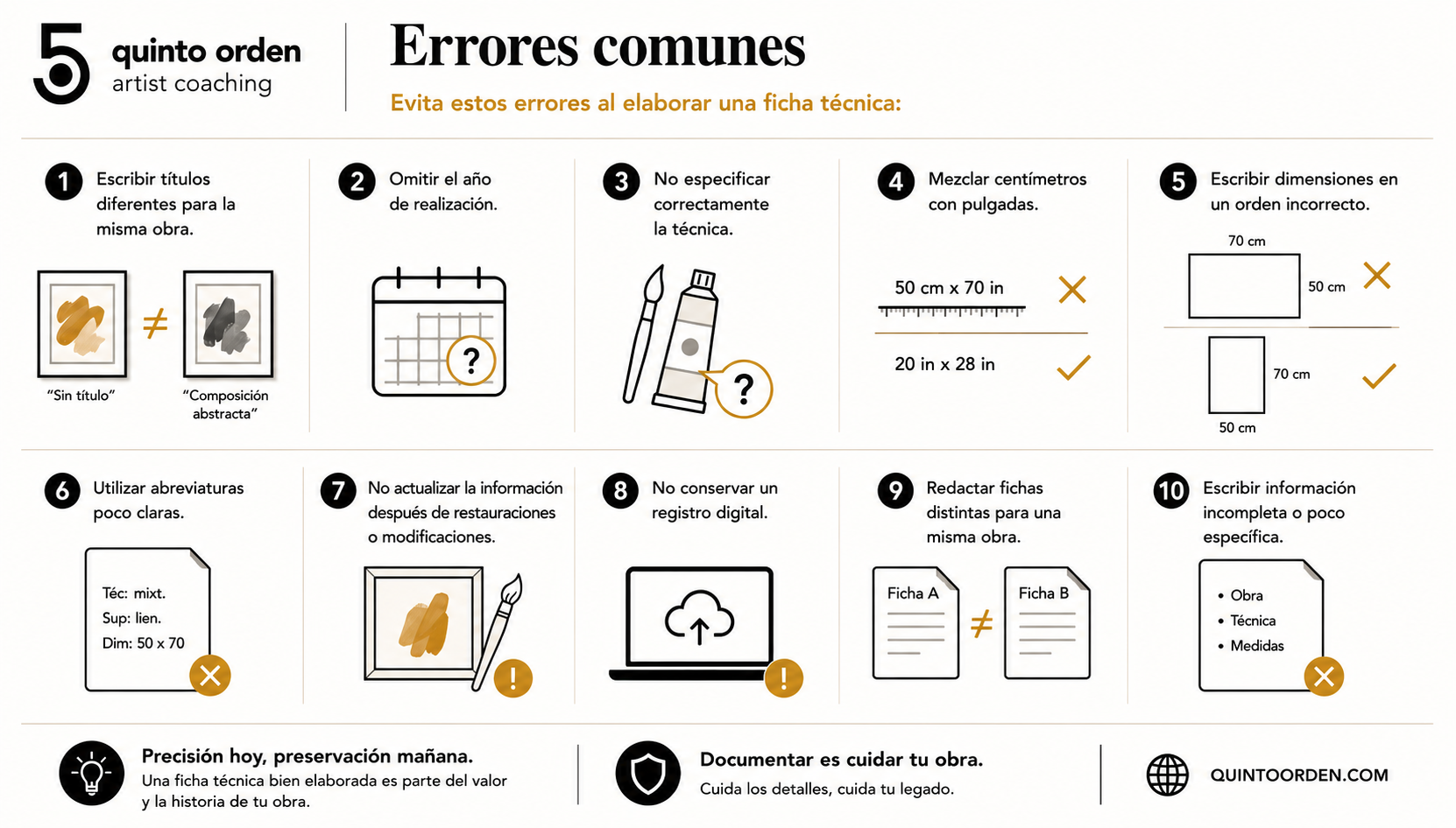 Errores comunes en fichas tecnica_quinto orden