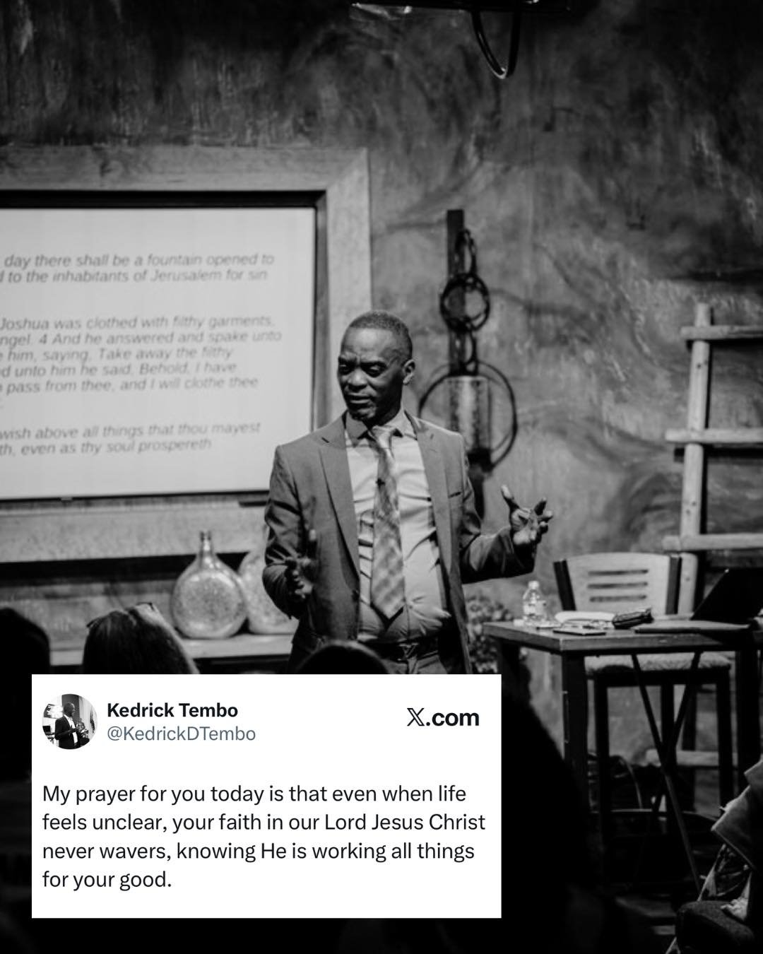 My prayer for you today is that even when life feels unclear, your faith in our Lord Jesus Christ never wavers, knowing He is working all things for your good.

Isaiah 55:9 For as the heavens are higher than the earth, so are my ways higher than your