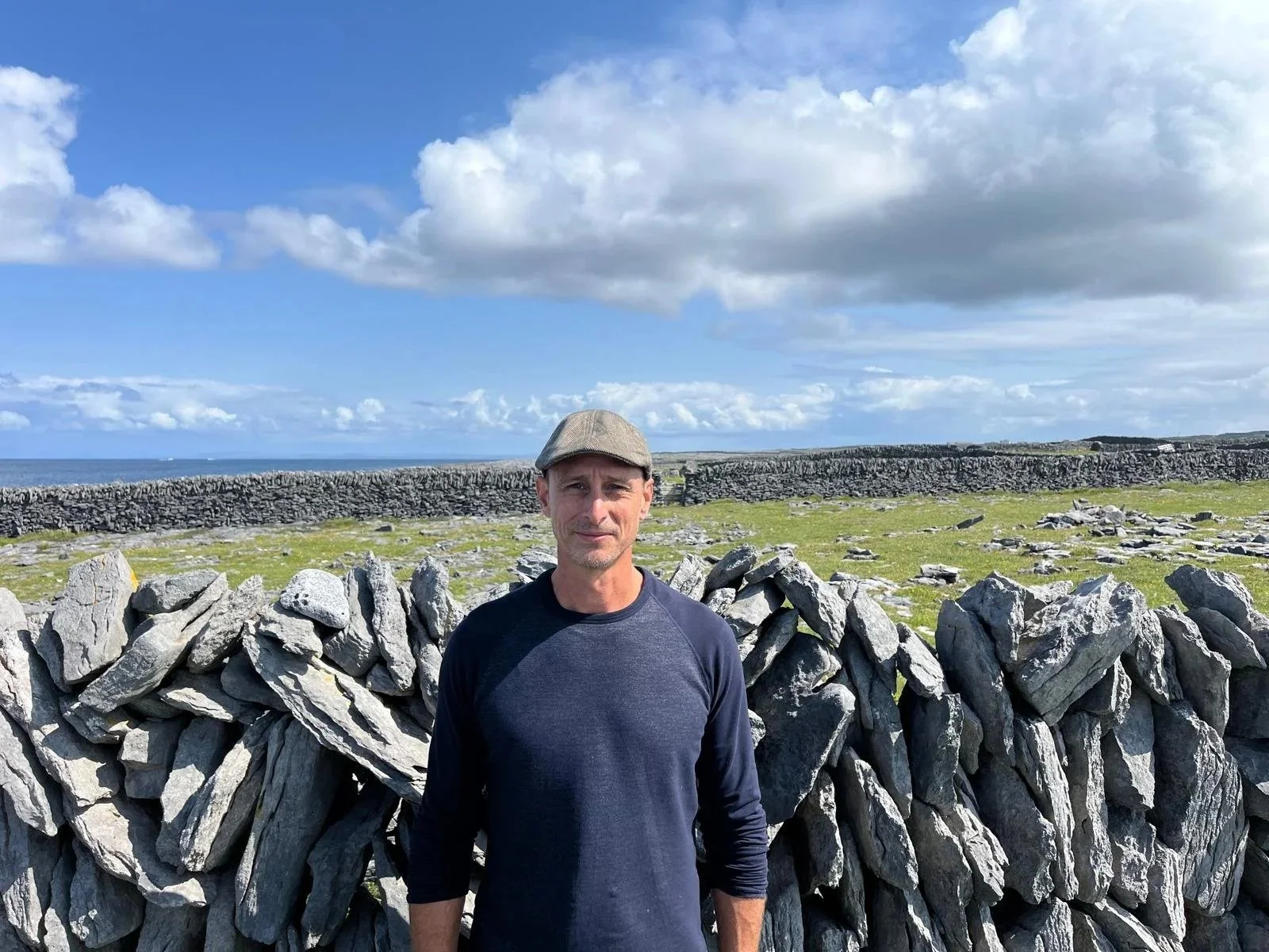 Drystone walls of inisheer island Ireland