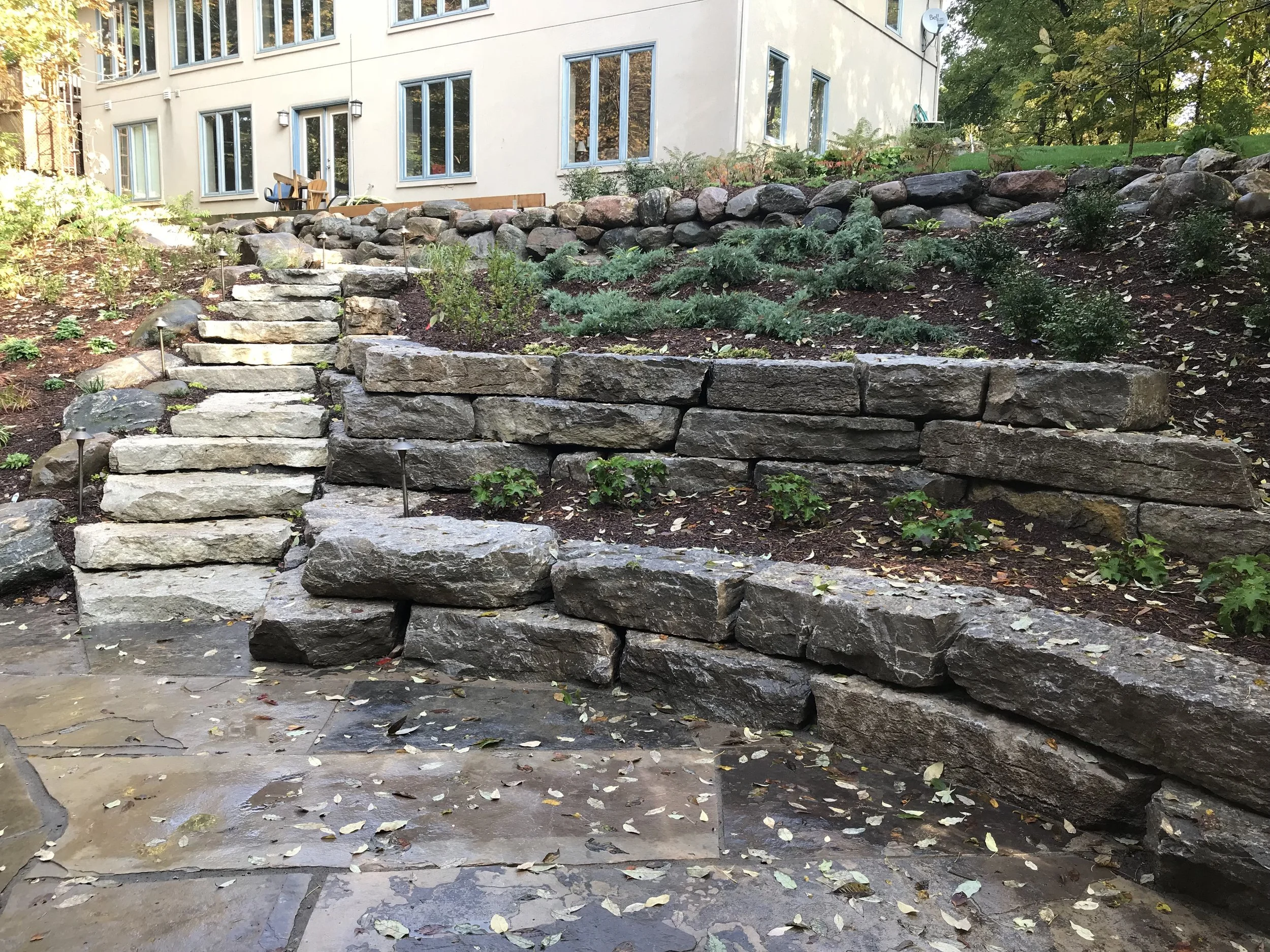 Armour Stone Retaining Wall
