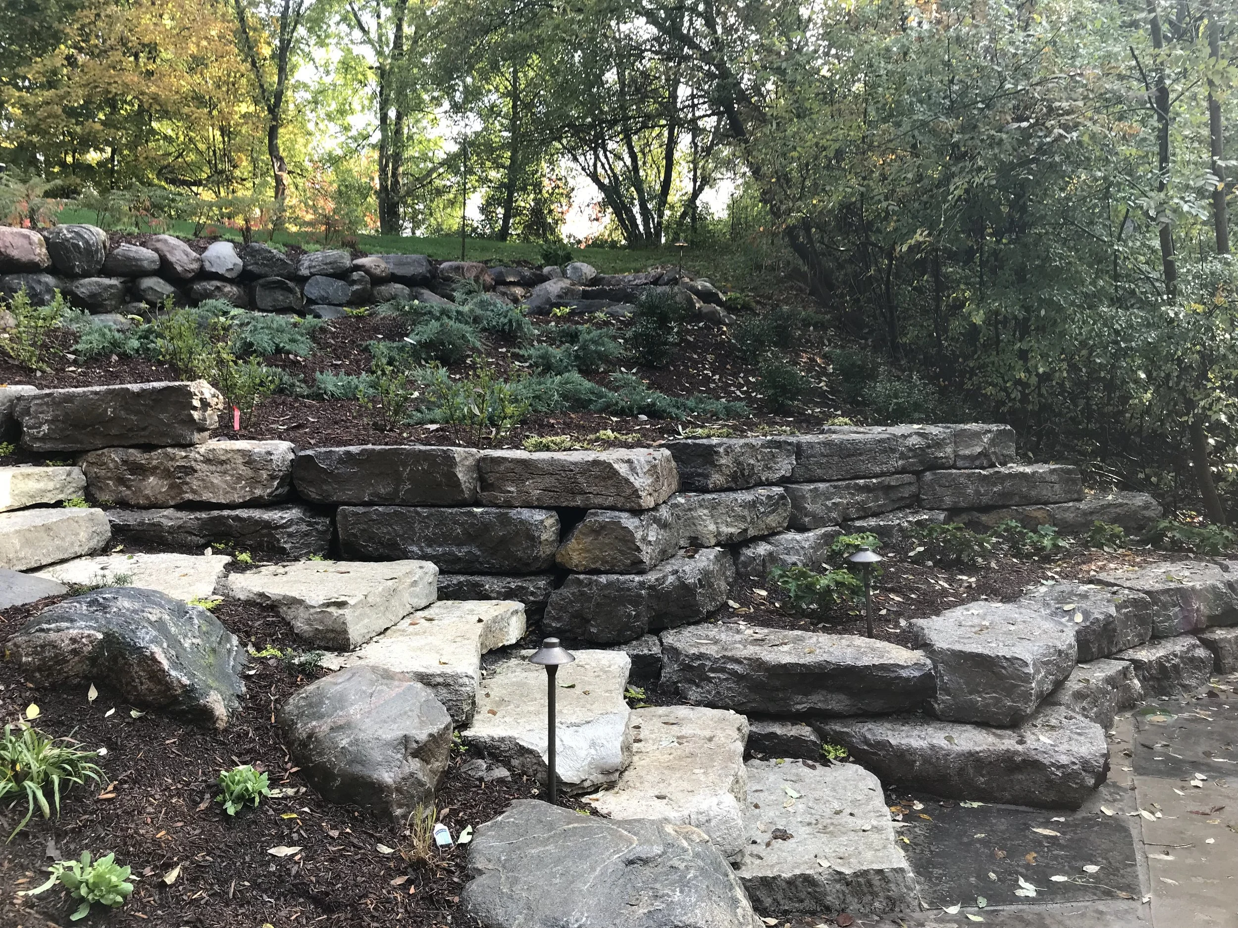 Armour Stone Retaining Wall
