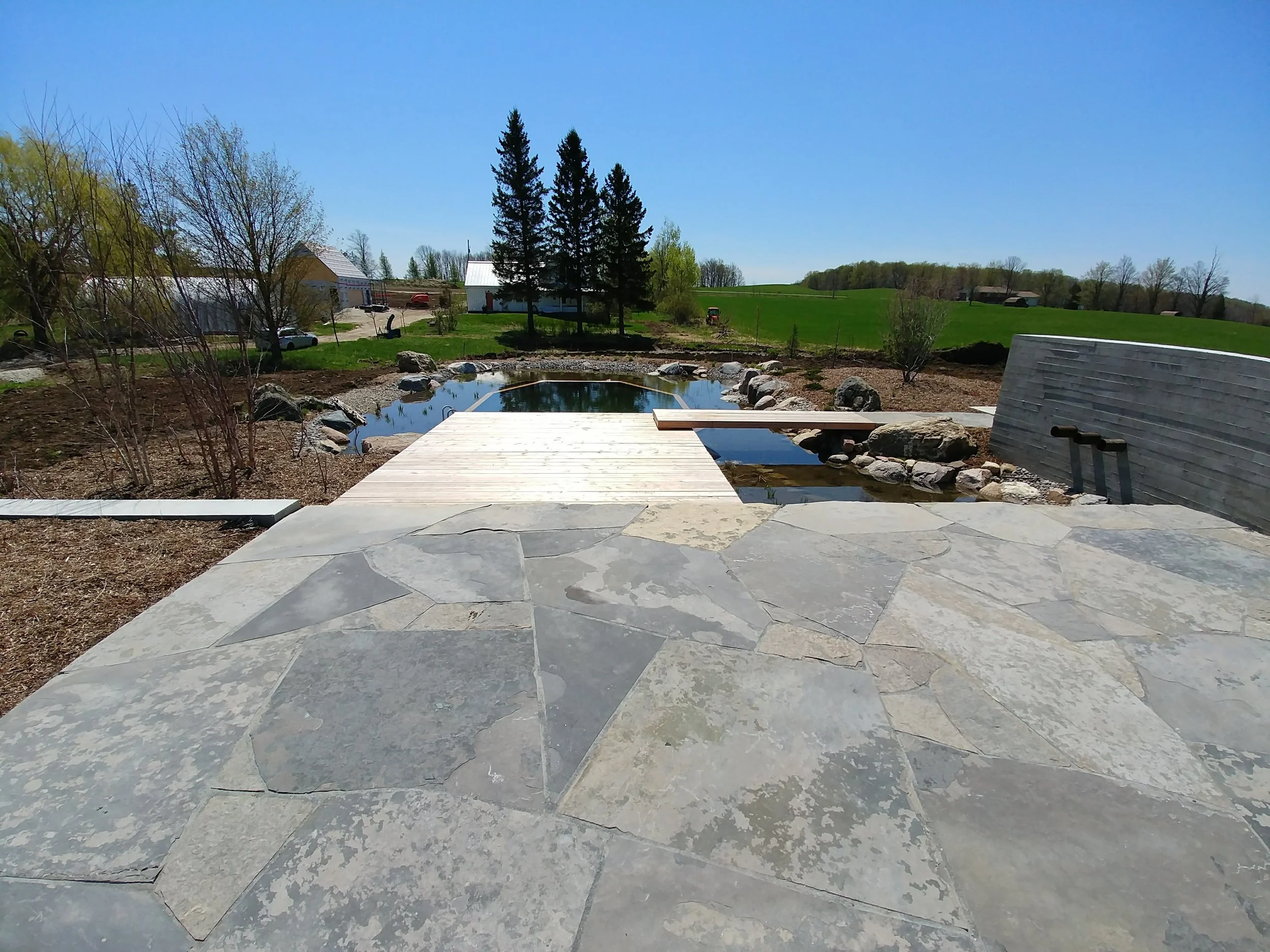 jumbo flagstone and pond