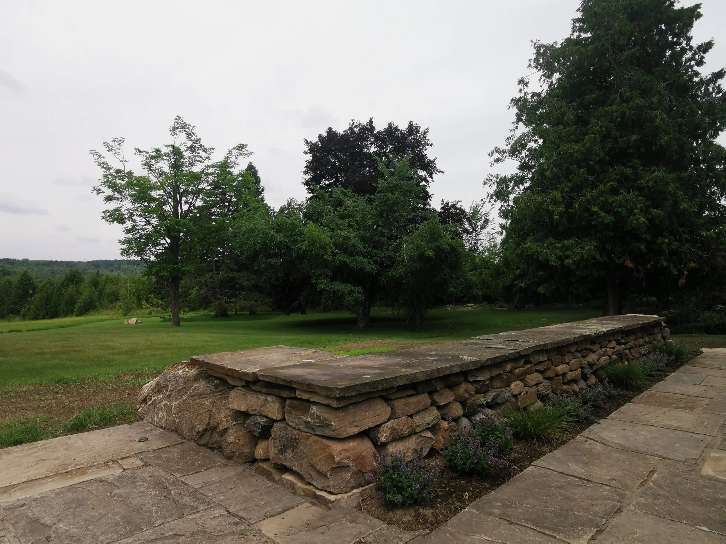 Granite Fieldstone Landscape wall