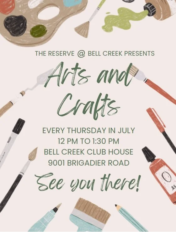 Arts & Crafts @ The Clubhouse - Every Thurs In July (Copy)