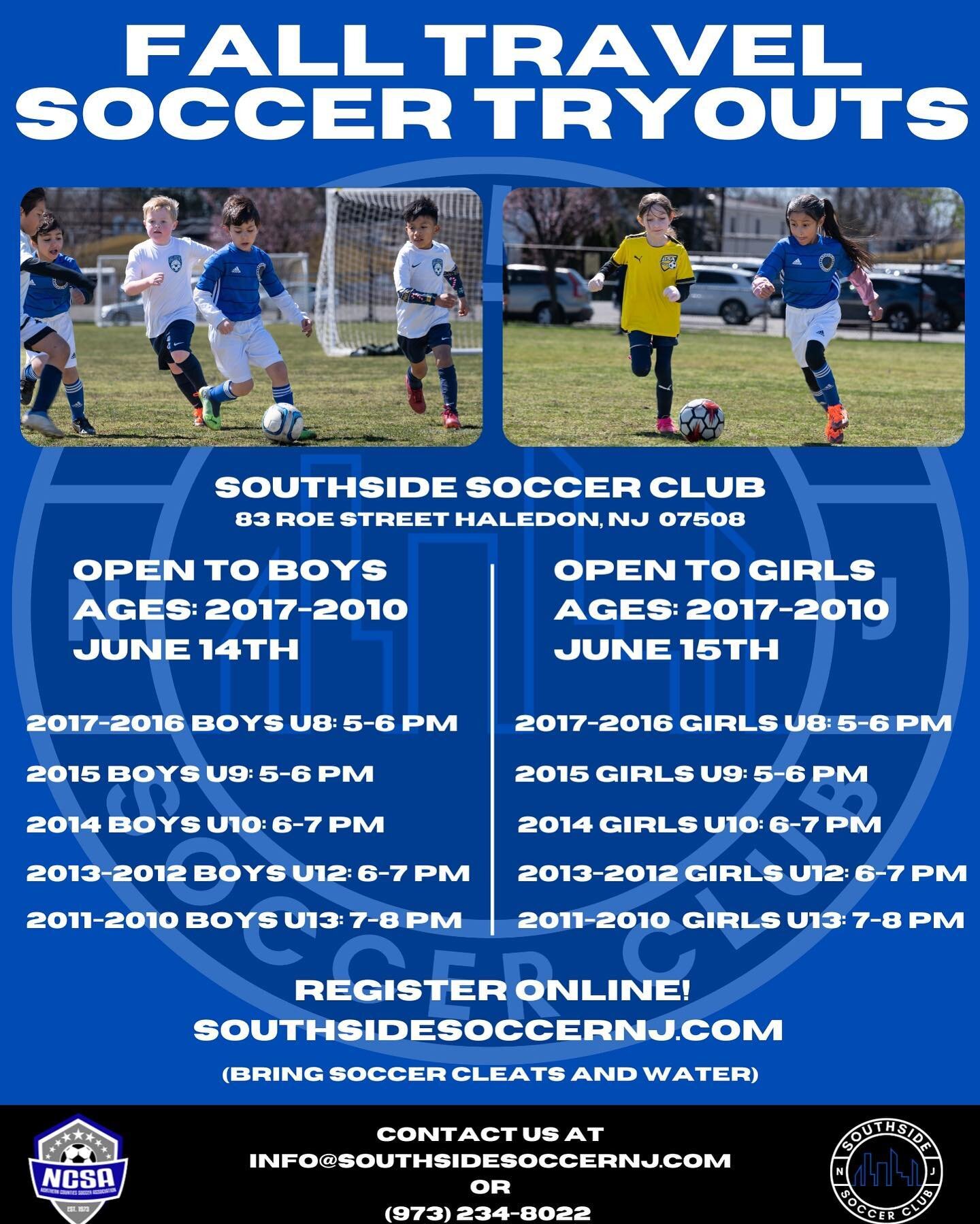 Free Tryouts are here‼️📣🫵 Are you ready to compete this year? Now's your chance! Register free online!

🔗 IN BIO‼️

#prospectpark #haledon #northhaledon #hawthorne #passaiccountynj #paterson #njsoccer