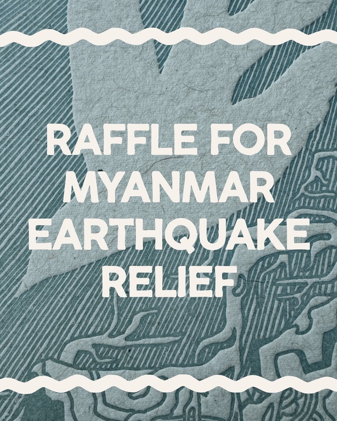 We&rsquo;re looking forward to welcoming you to the Record of Rain preview event this Friday 6th, 7-9pm at Leith Makers Gallery.

During the event we will be hosting a raffle to raise funds for Myanmar earthquake relief and there is a lovely collecti