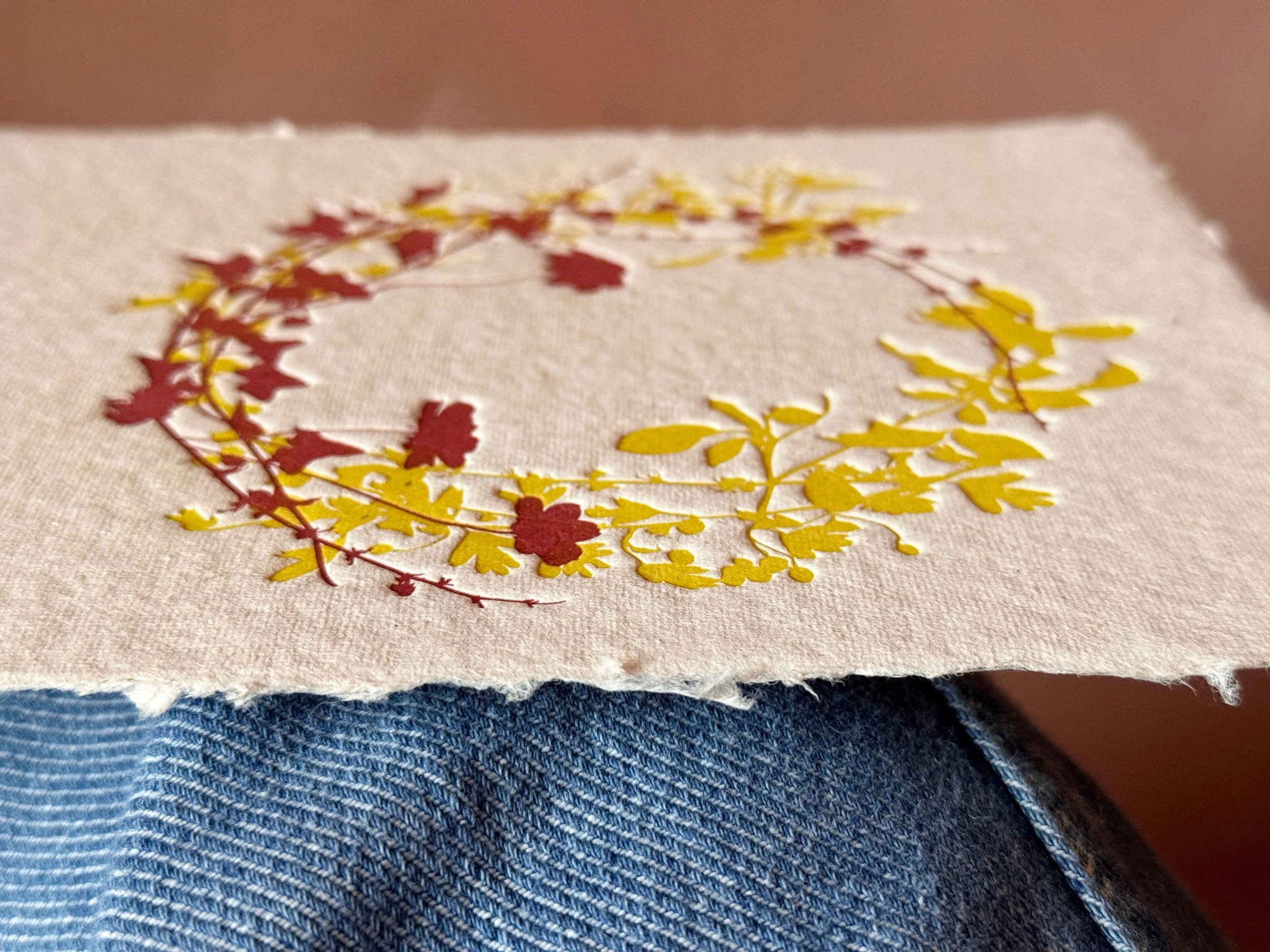 A new edition of my &lsquo;emergence&rsquo; print in a Witch Hazel inspired colour-way.

I loved the combination of the sulphurous yellow petals protruding from the four russet red sepals. Not a combination I&rsquo;d usually reach for, but who am I t