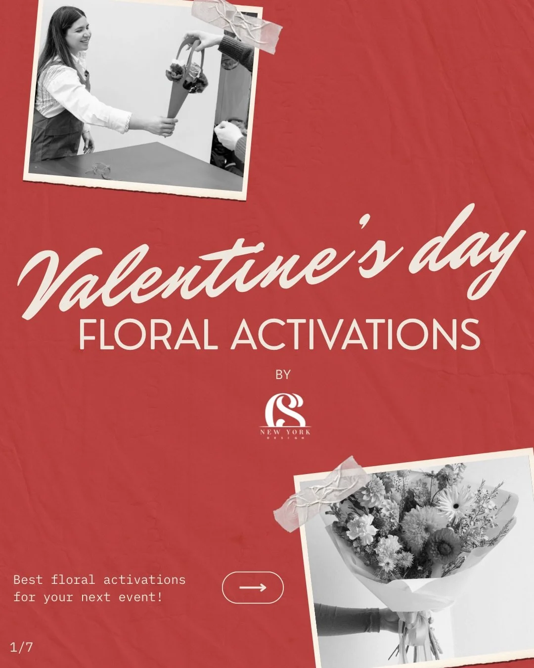 Events should be more than beautiful... they should be experienced.
From curated bouquet bars to floral photo moments, we create activations that elevate events and leave guests with something beautiful in hand. Designed for Valentine&rsquo;s Day and