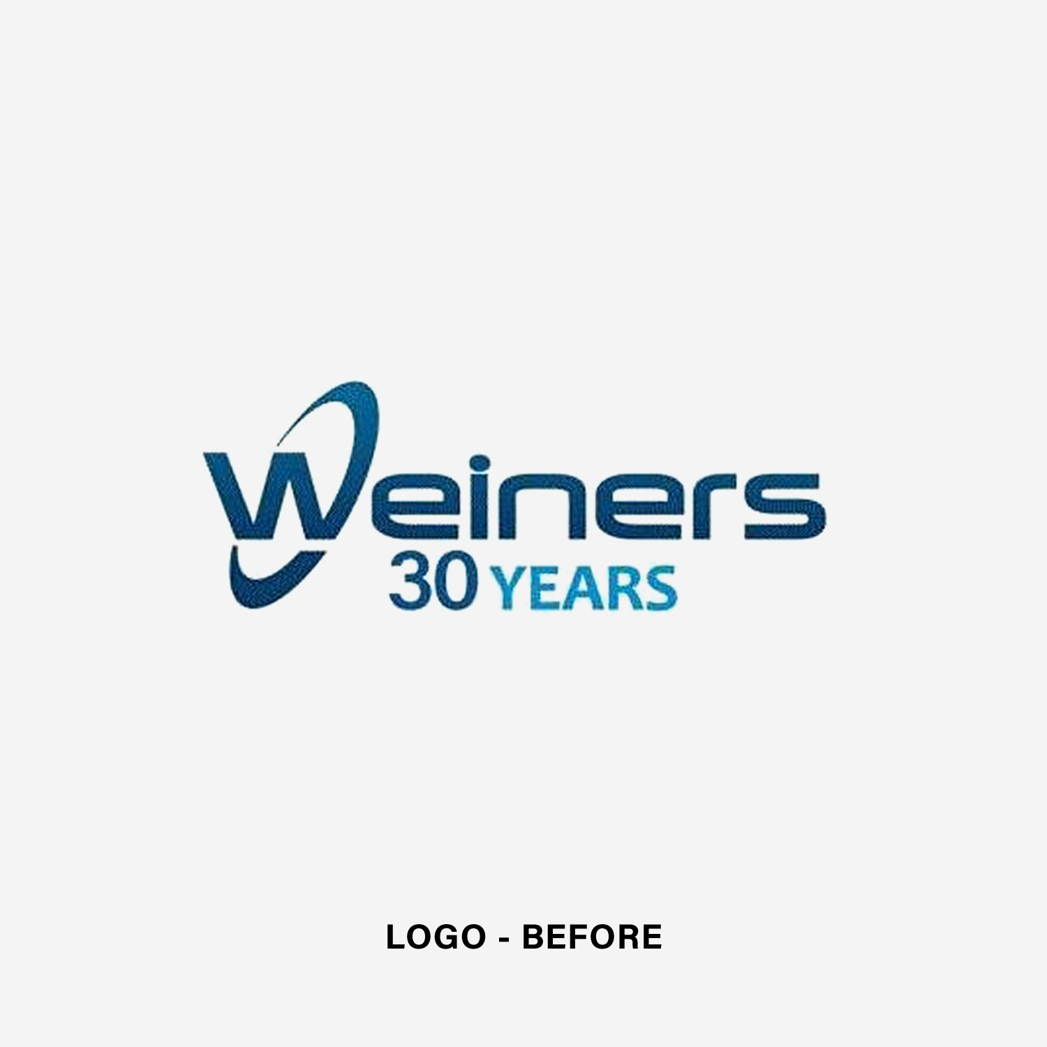 A logo with the word "Weiners" in blue text, a swooping arc around the "W", and "30 Years" written below.
