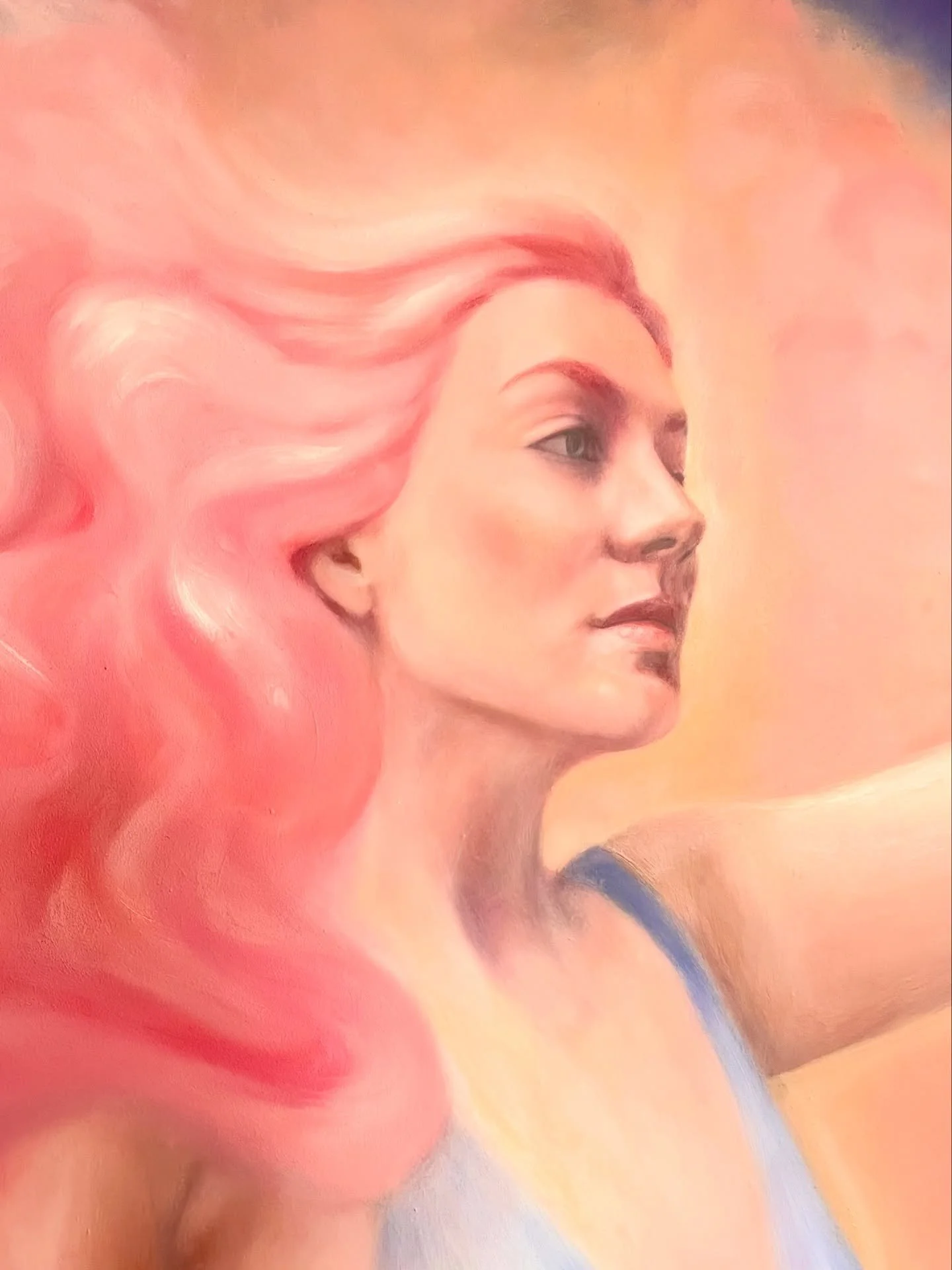 Not finished, but yesterday I finally turned a corner on this piece! ✨

I started this painting way back in August (?) last year and it started off like a dream. It was my first full oil painting in over 15 years and using the medium was like coming 