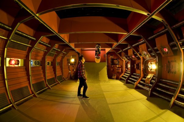 'Spaceship Interior' for Nike SB Omar Salazar skate shoe advertisement, used in print and web.