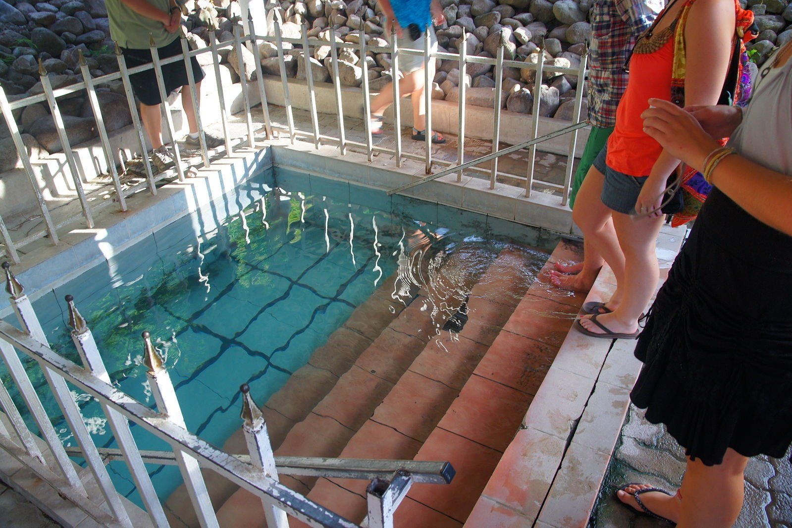 A photograph of the Hot Springs in Nevis, located on the site of the ruins of the Bath House Hotel, taken by Daniel Farrell on 4 June 2010 