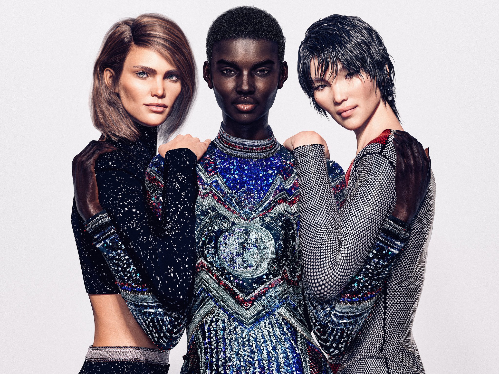 center: @shudu.gram - (234K followers) for Balmain 