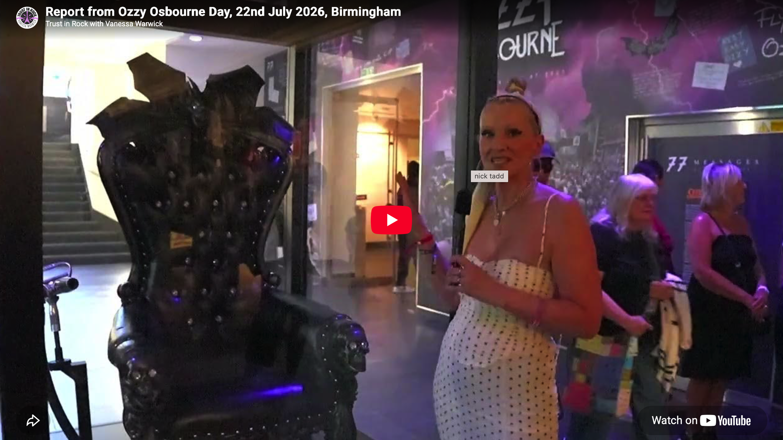 Report from Ozzy Osbourne Day, 22nd July 2026, Birmingham