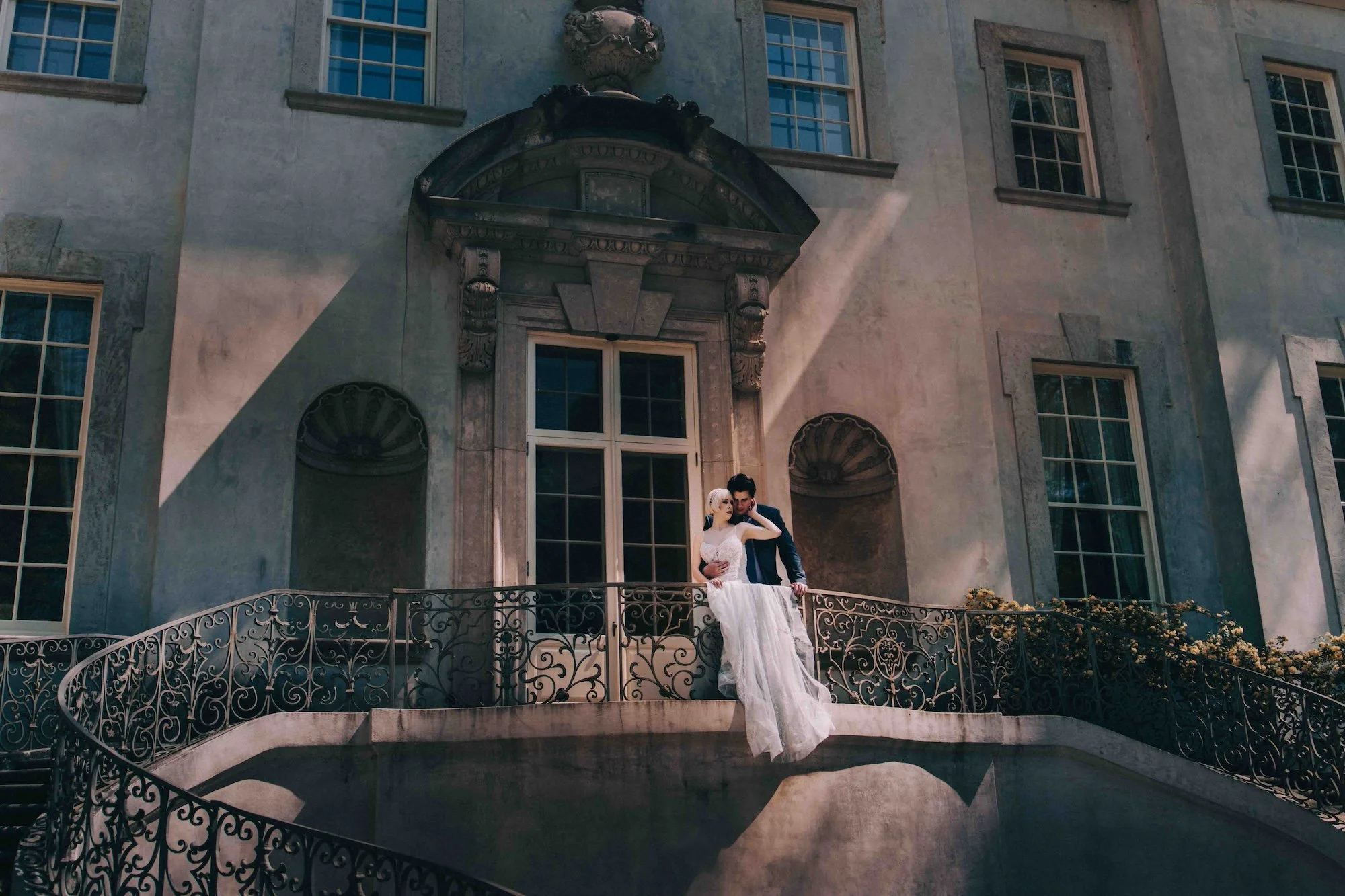 wedding portraits at estate from nyc wedding photographer