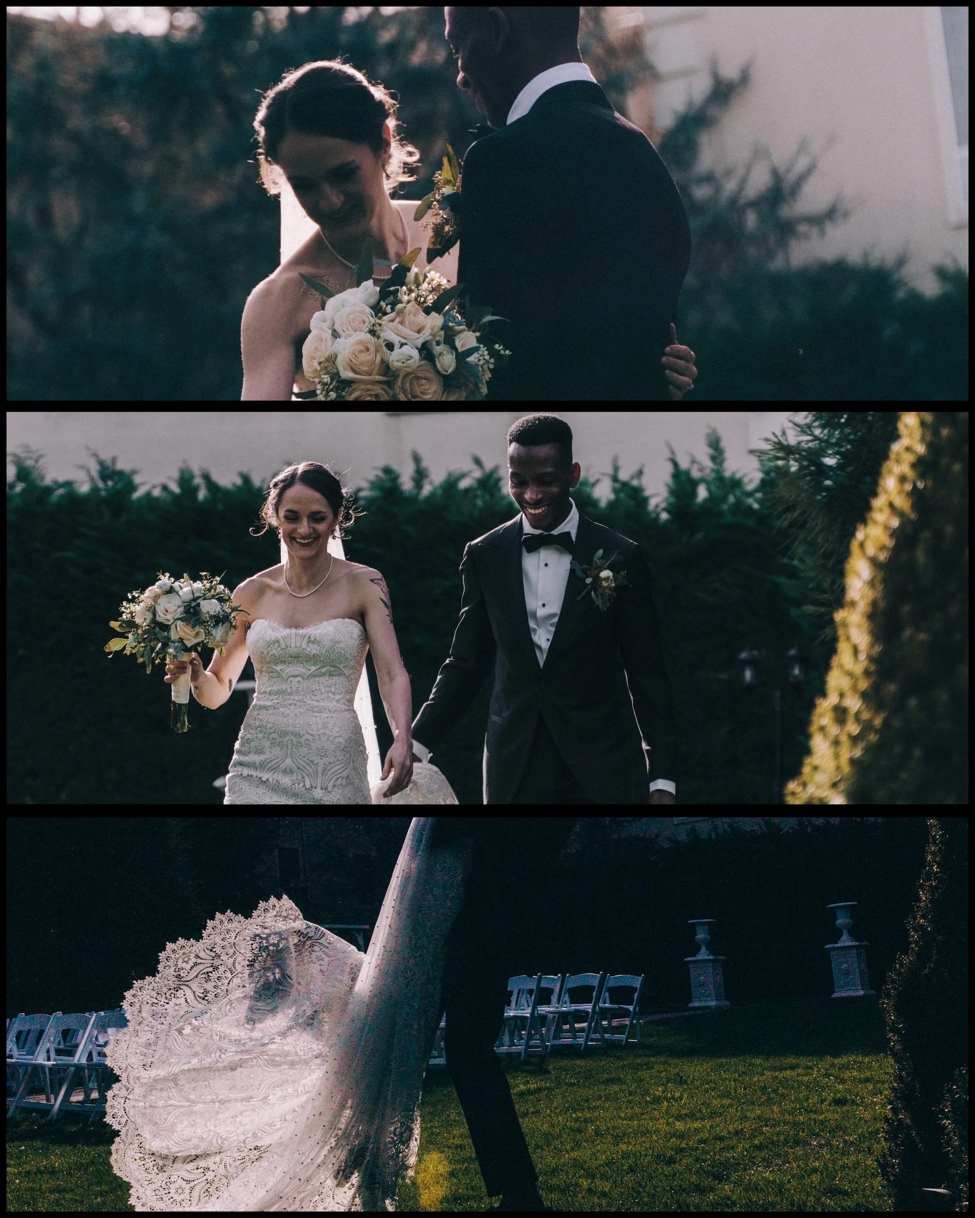 Dubai inspired — newly married couple walking hand in hand outdoors, joy captured candidly.
