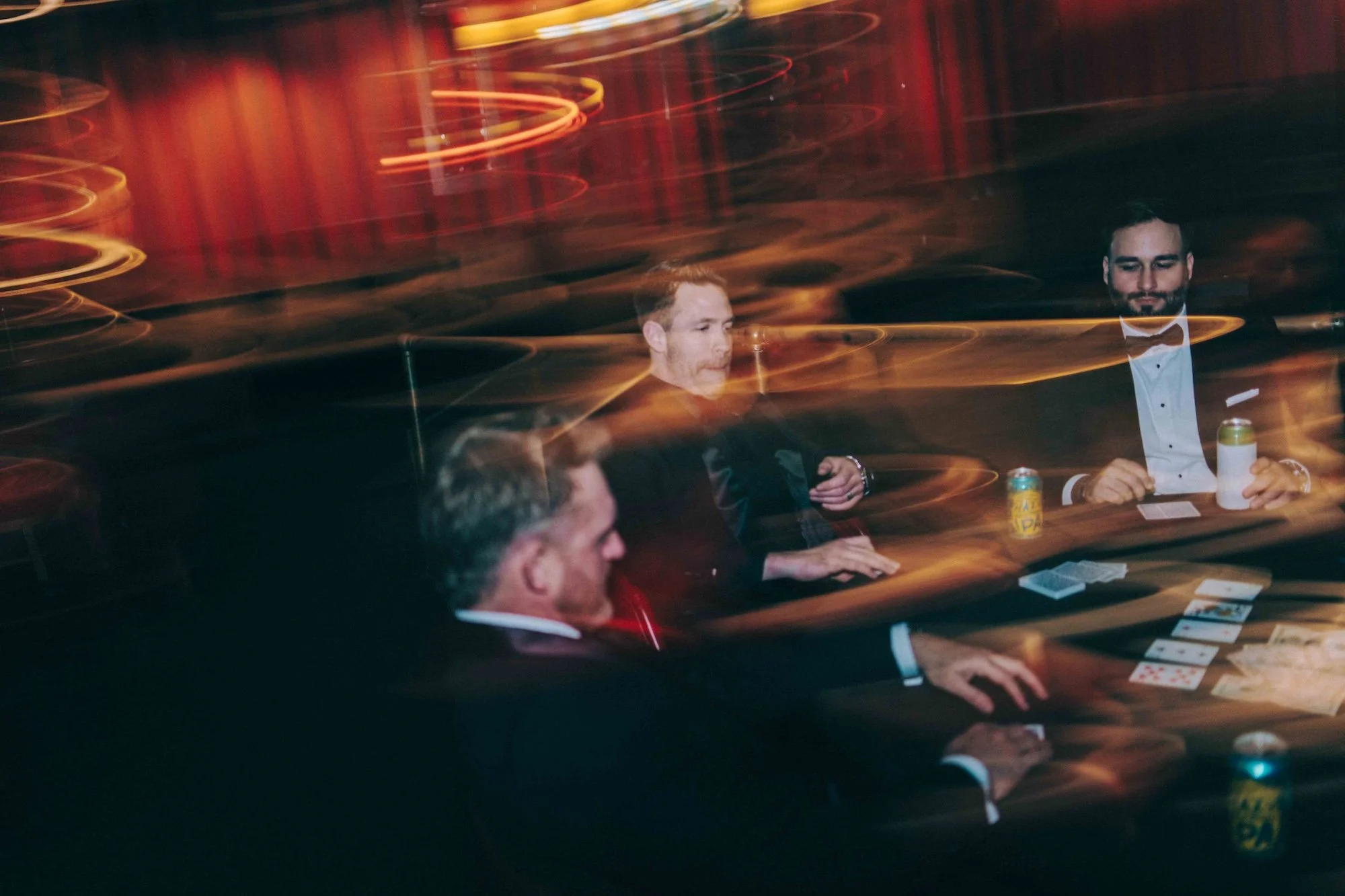 Dubai Wedding Photographer — artistic motion blur of guests celebrating with energy on the dance floor.