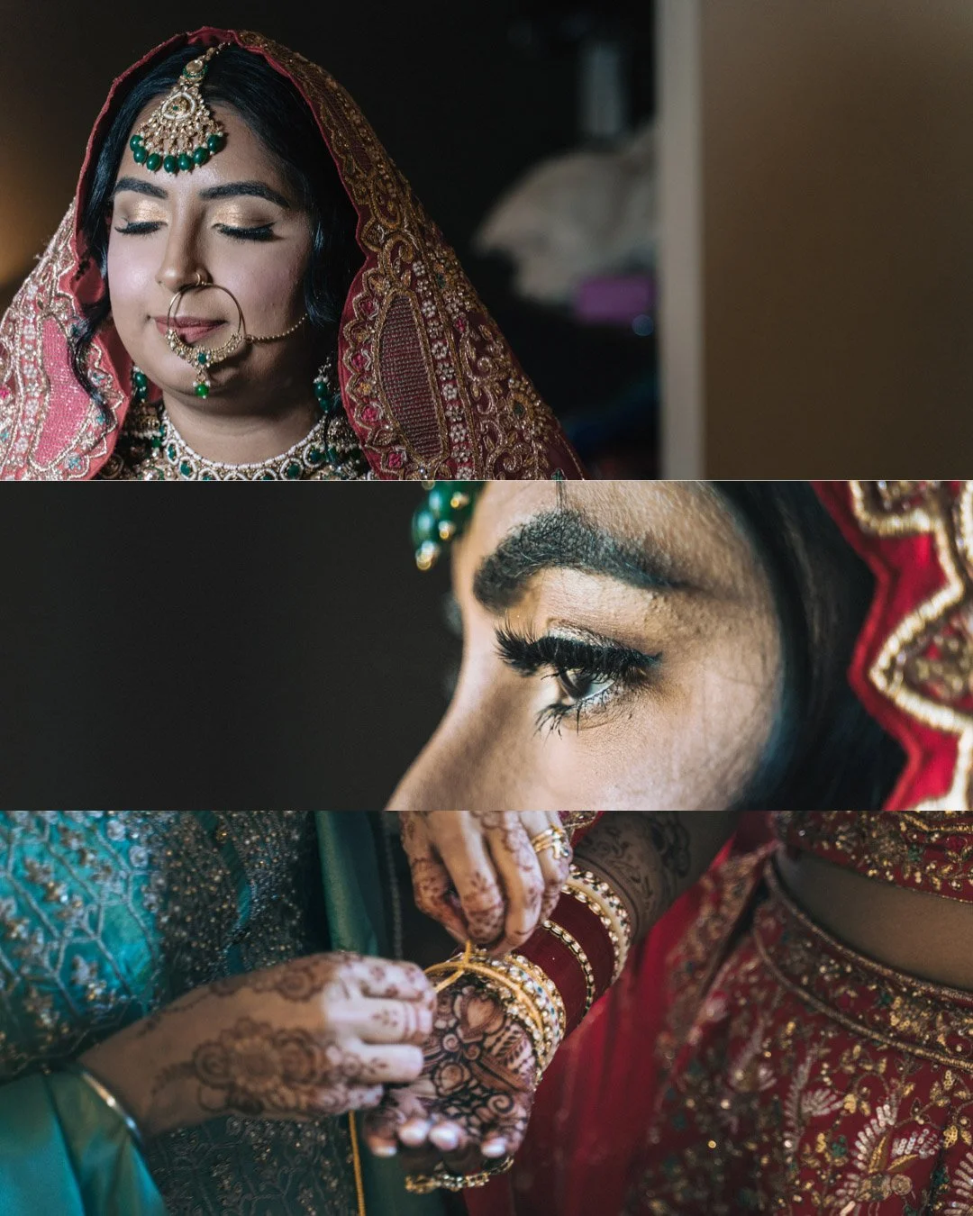 Indian Bride framed in soft light, captured with editorial depth by The Plaza Hotel Wedding Photographer Caz Isaiah