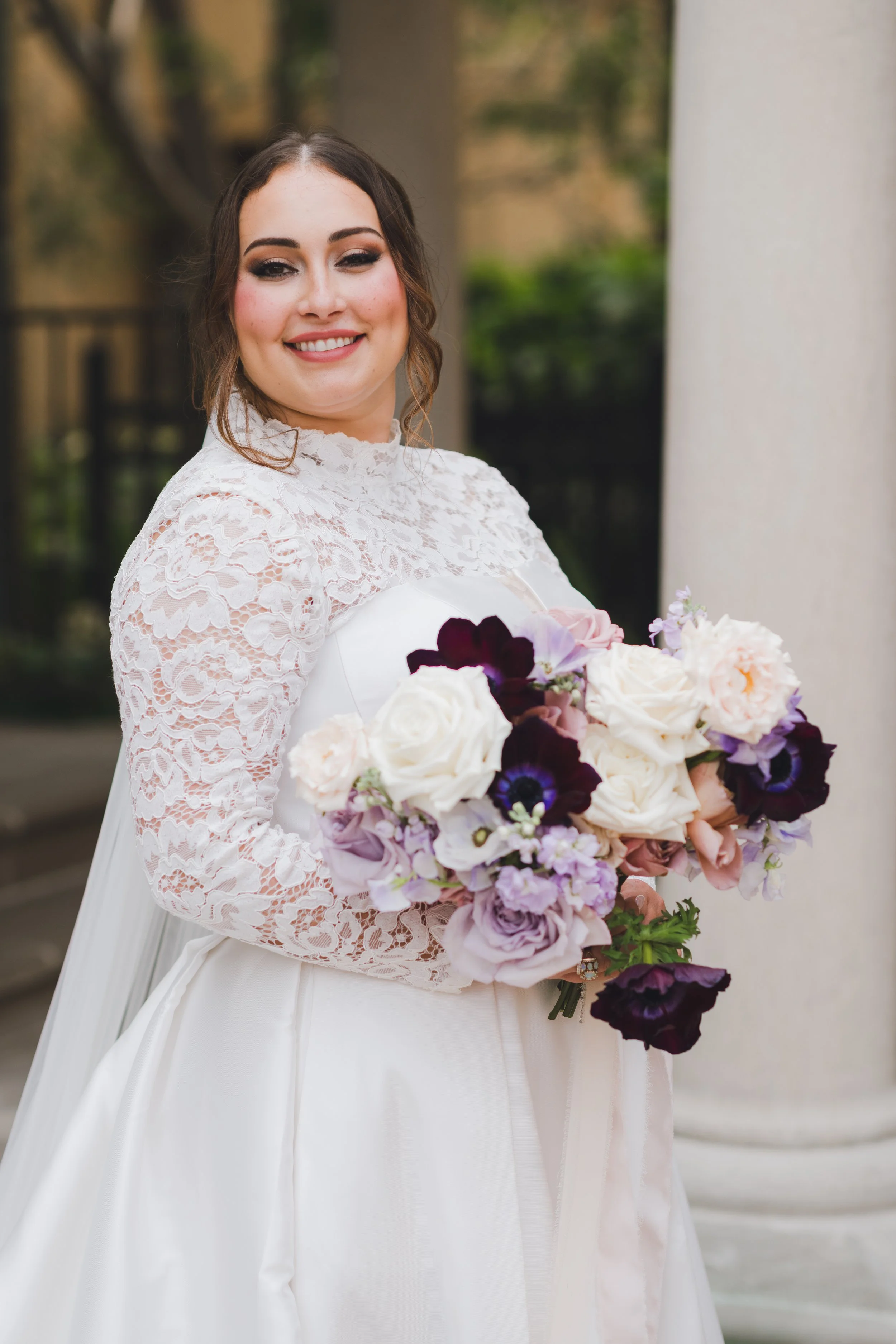 Soft purple bridal bouquet