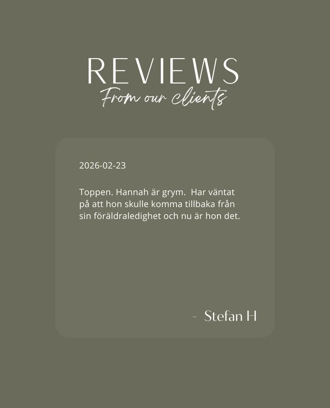 We are also thrilled to have Hanna back in the salon 😍