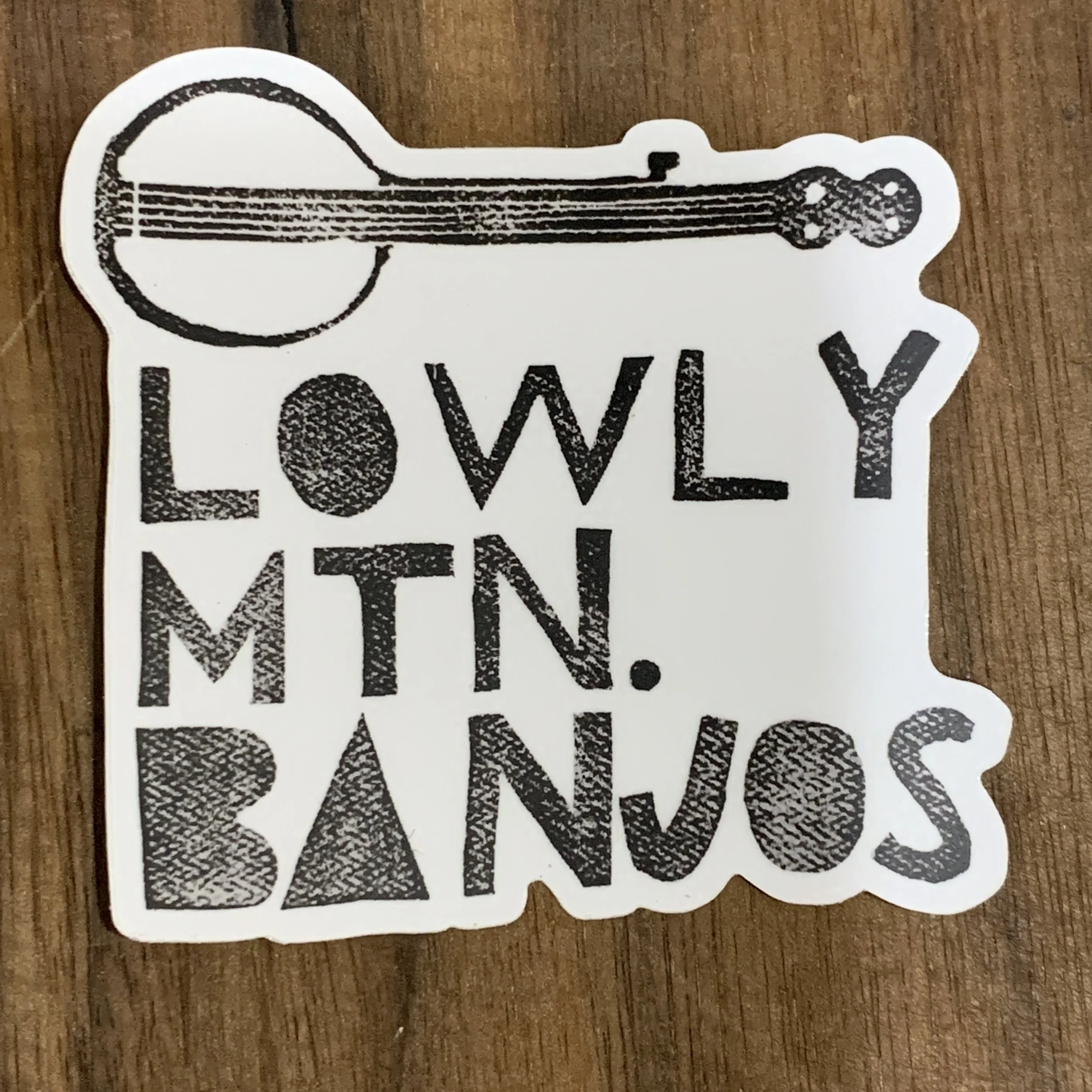 Black on white logo sticker. 
$5.00 including shipping.