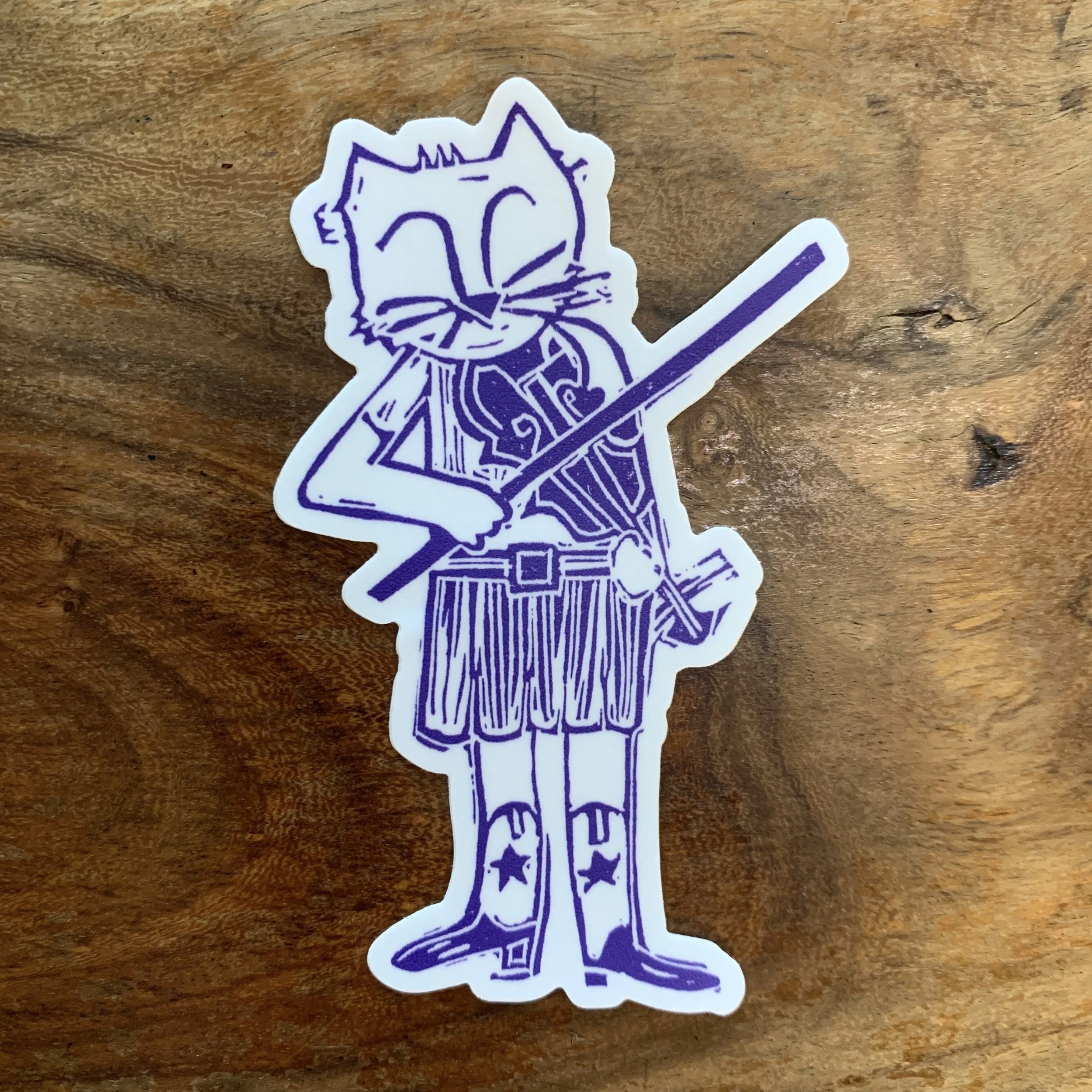 Purple on white cat and the fiddle.
$5.00 including shipping.