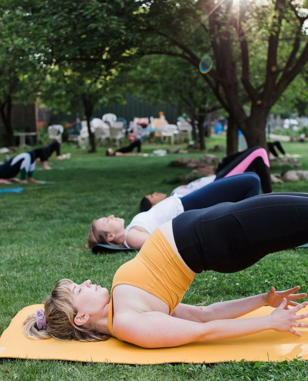 There&rsquo;s still time to flow with us under the open sky! Join us for Outdoor Yoga through the end of September:⁠
⁠
☀️ Tuesdays | 6:00 PM with @powers_and_strength⁠
☀️ Sundays | 10:30 AM with @kaitlingraceyoga⁠
⁠
Come soak up the late-summer vibes