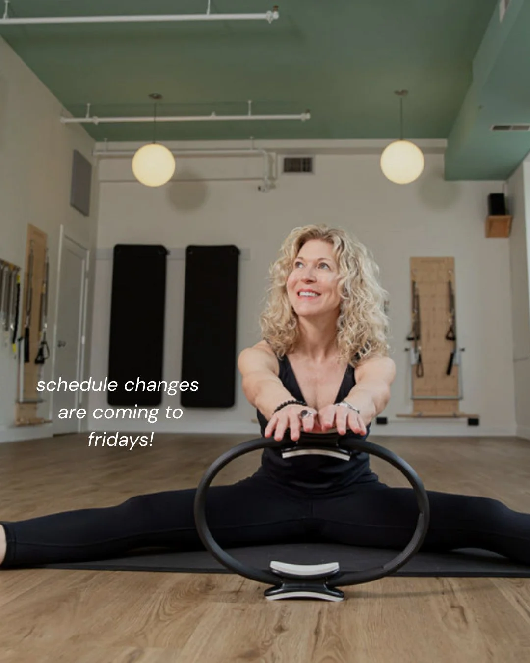 Schedule updated are coming your way!

On Fridays, Lisa is moving from Parrish to Spring Garden. Join her for Pilates Core Express at 9:45 AM

Right after, Indigo will be teaching the 10:15 AM Reformer while Sara takes on the 7 AM early bird spot (an