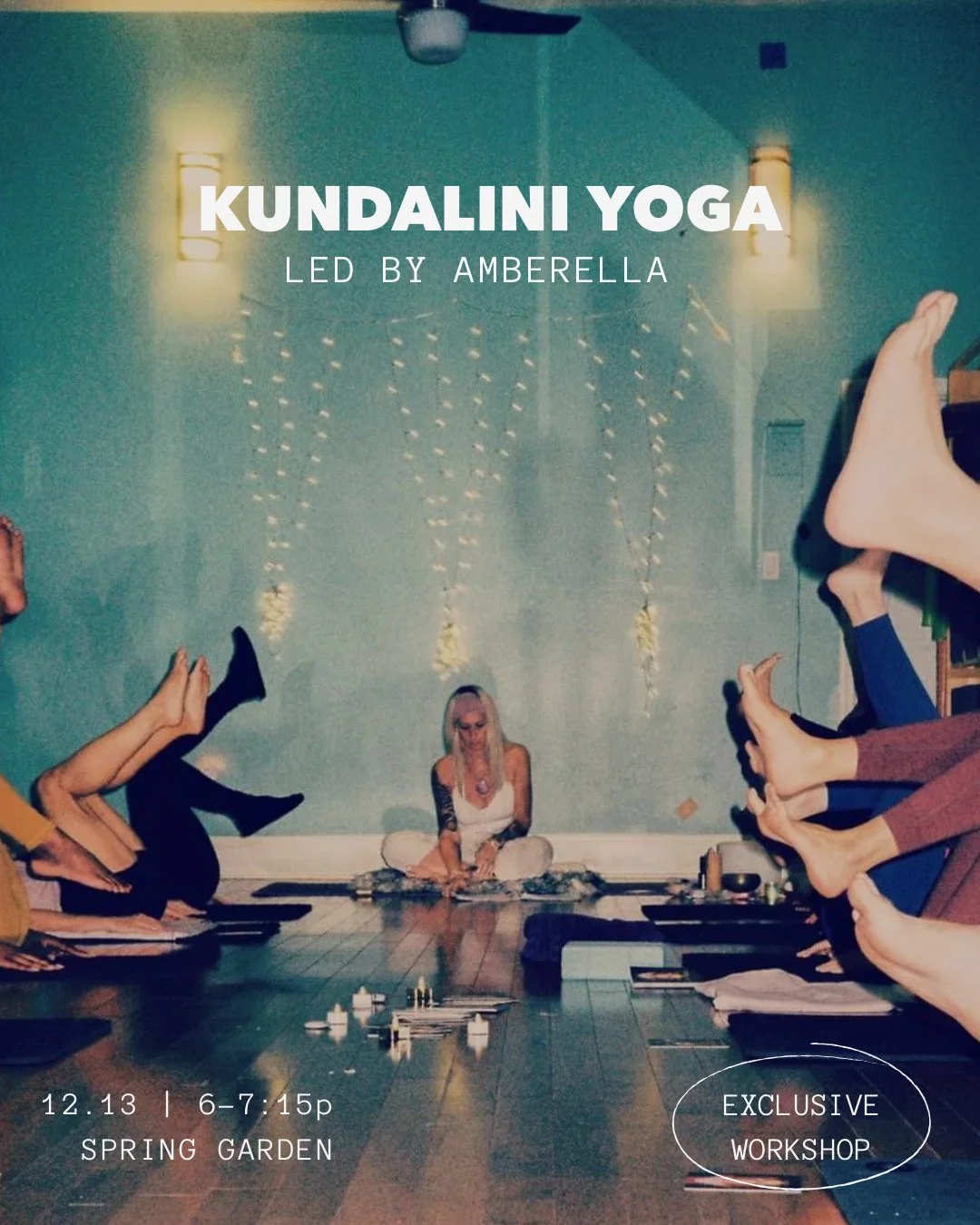 KUNDALINI YOGA WITH AMBERELLA 🌟 

An evening to awaken, recharge, and reconnect with yourself!

Curious about Kundalini or ready to deepen your practice? Join artist and creative storyteller Amberella for a special session that blends guided breathw