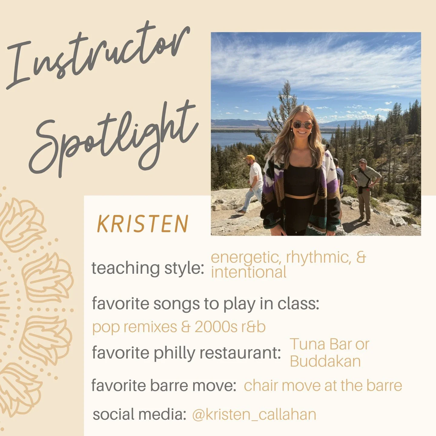MEET KRISTEN ✨⁠
⁠
Growing up dancing, music and movement have always been central to Kristen&rsquo;s life. Her barre journey began in 2019 when her sister brought her to Lumos for her very first class &mdash; and she was hooked!⁠
⁠
After college, Kri